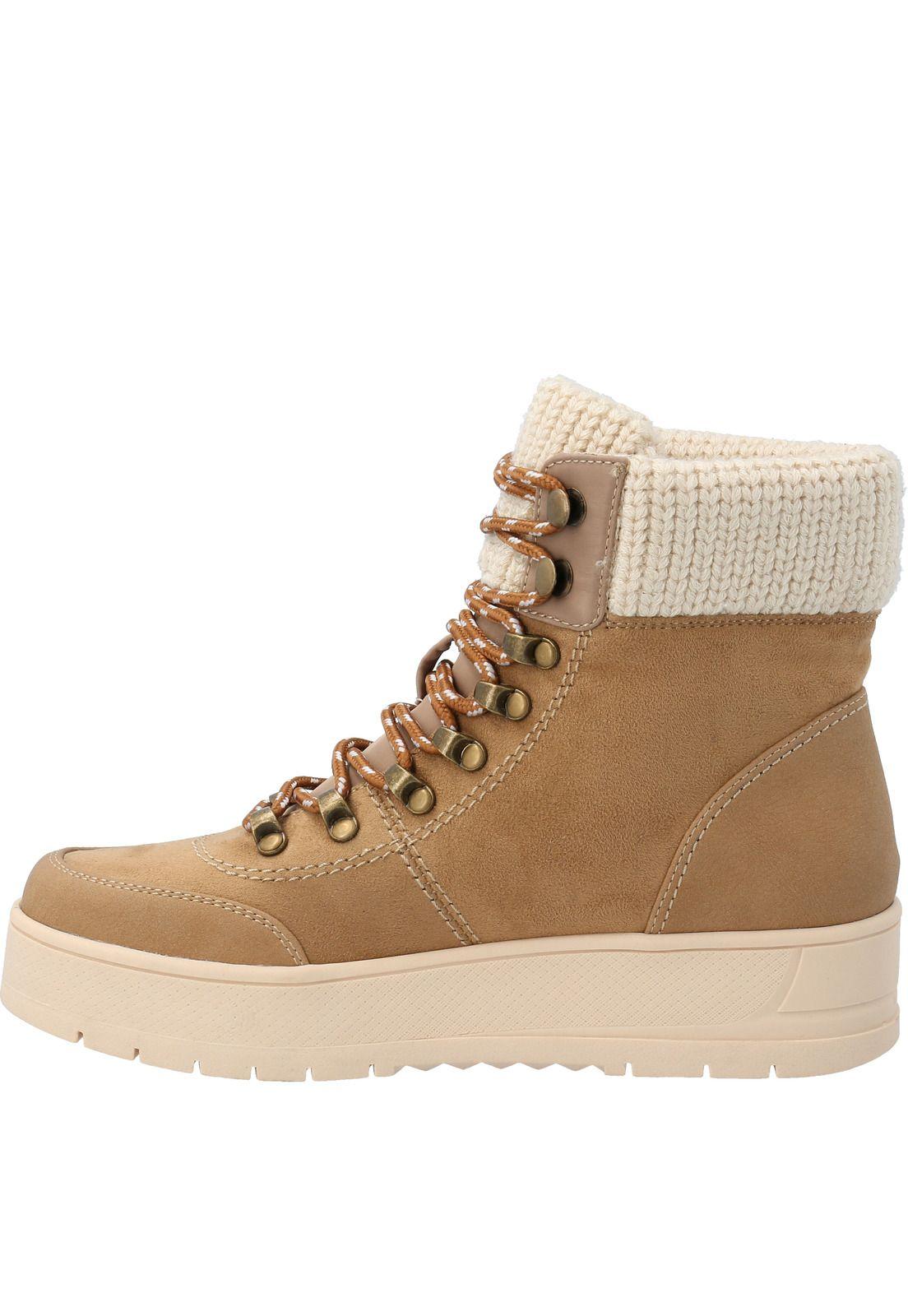 Botin Mujer Eaton Camel-4
