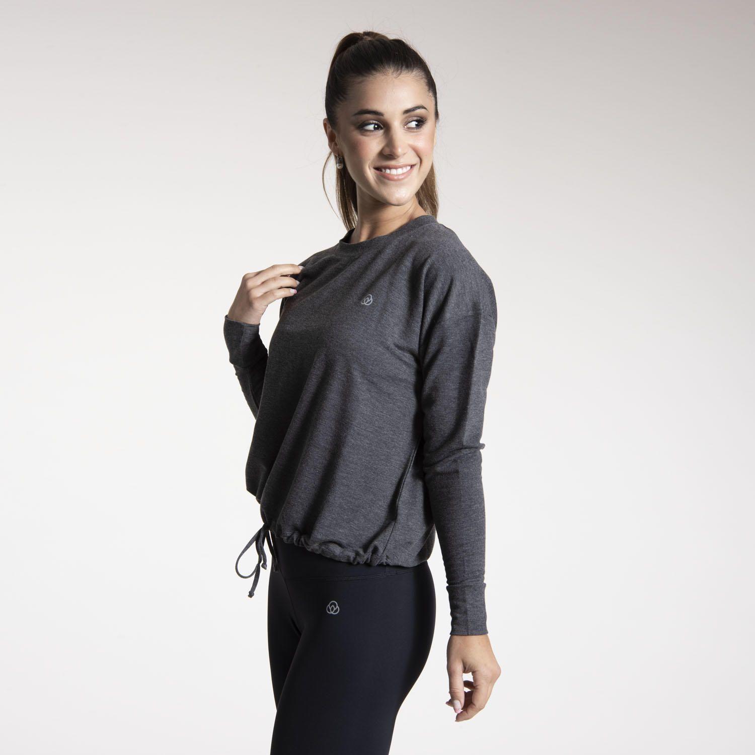 Polerón Mujer Crew Neck Sweatshirt Negro-1