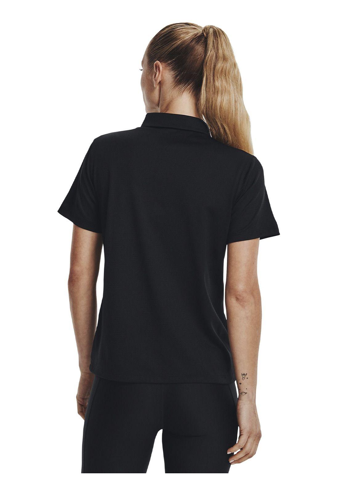 Polera Polo UA Tech para mujer Negro-4