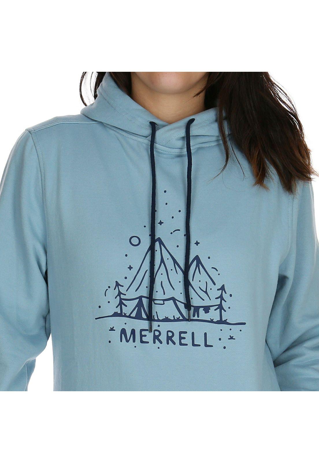 Polerón Mujer Trail Hoodie Azul-4