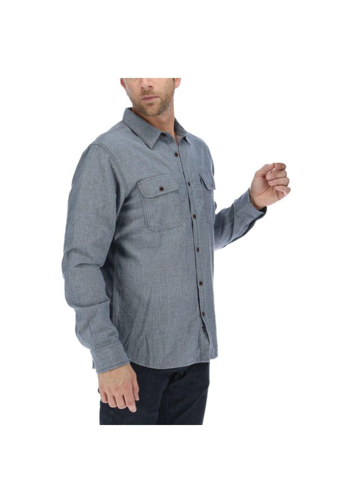 Camisa Ml Hombre Hammer L/S Shirt Azul-3