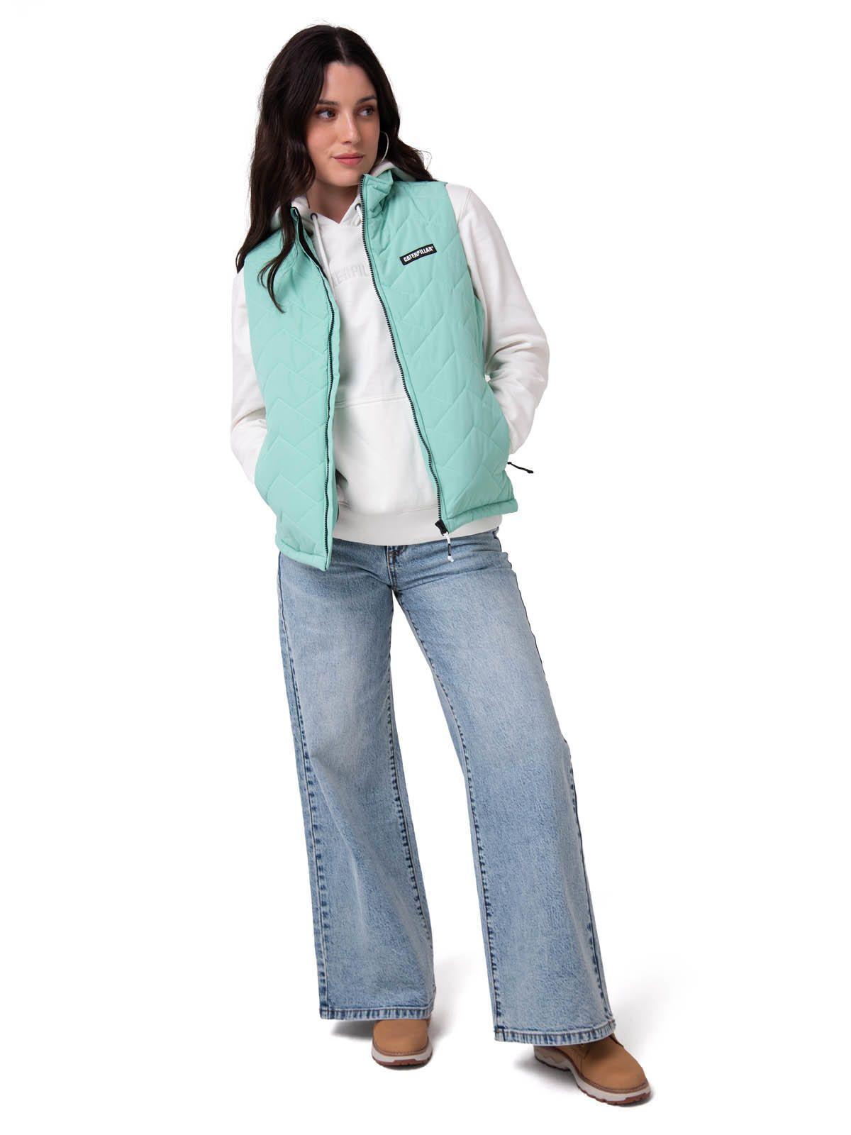 Parka Sin Mangas Mujer Mediumweight Verde-4