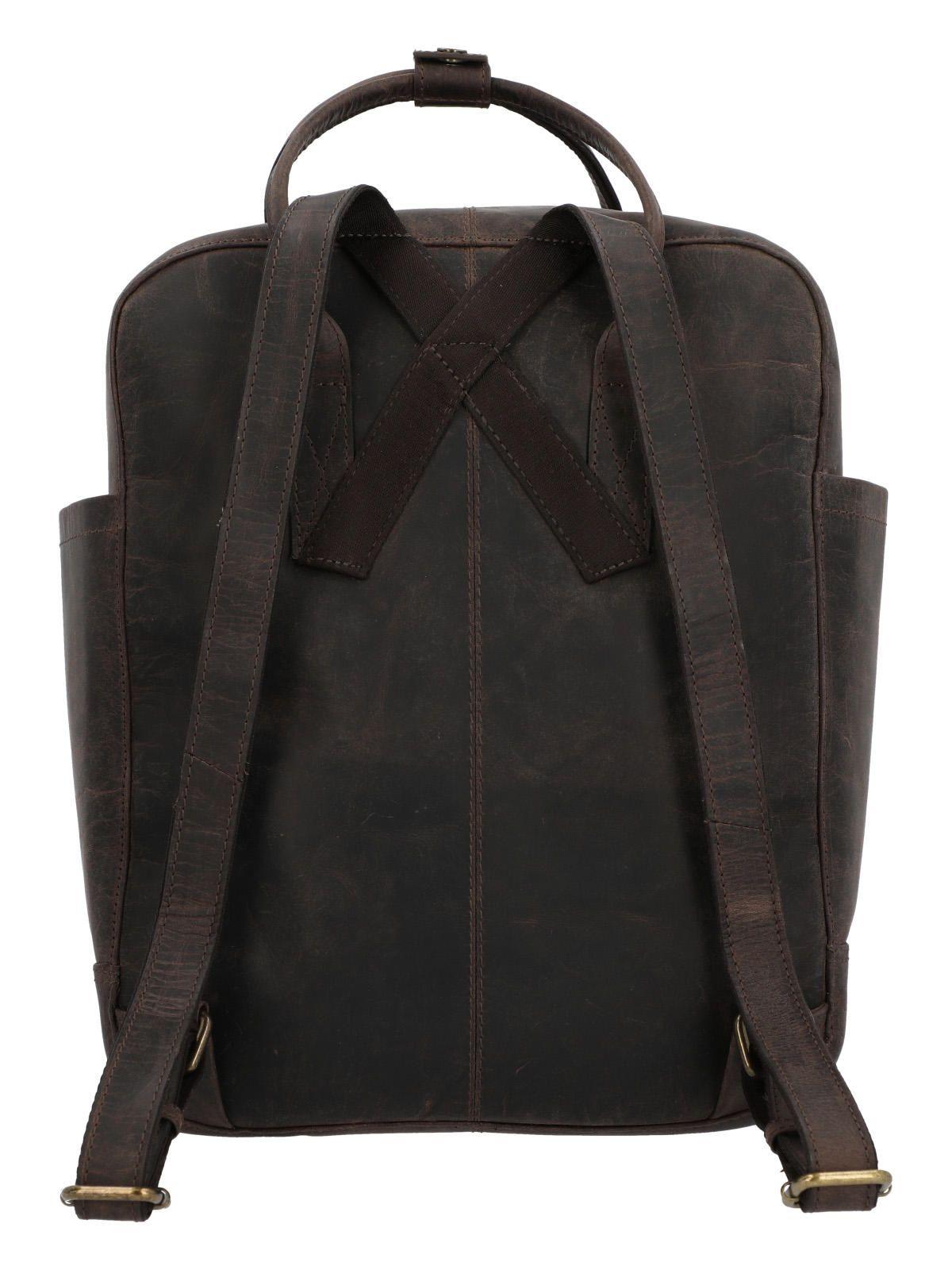 Mochila Cuero Unisex Ks Benoni Back Café-2