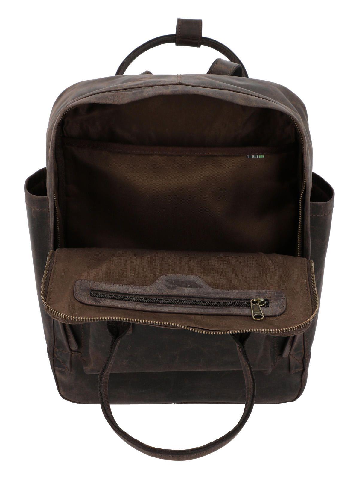 Mochila Cuero Unisex Ks Benoni Back Café-3