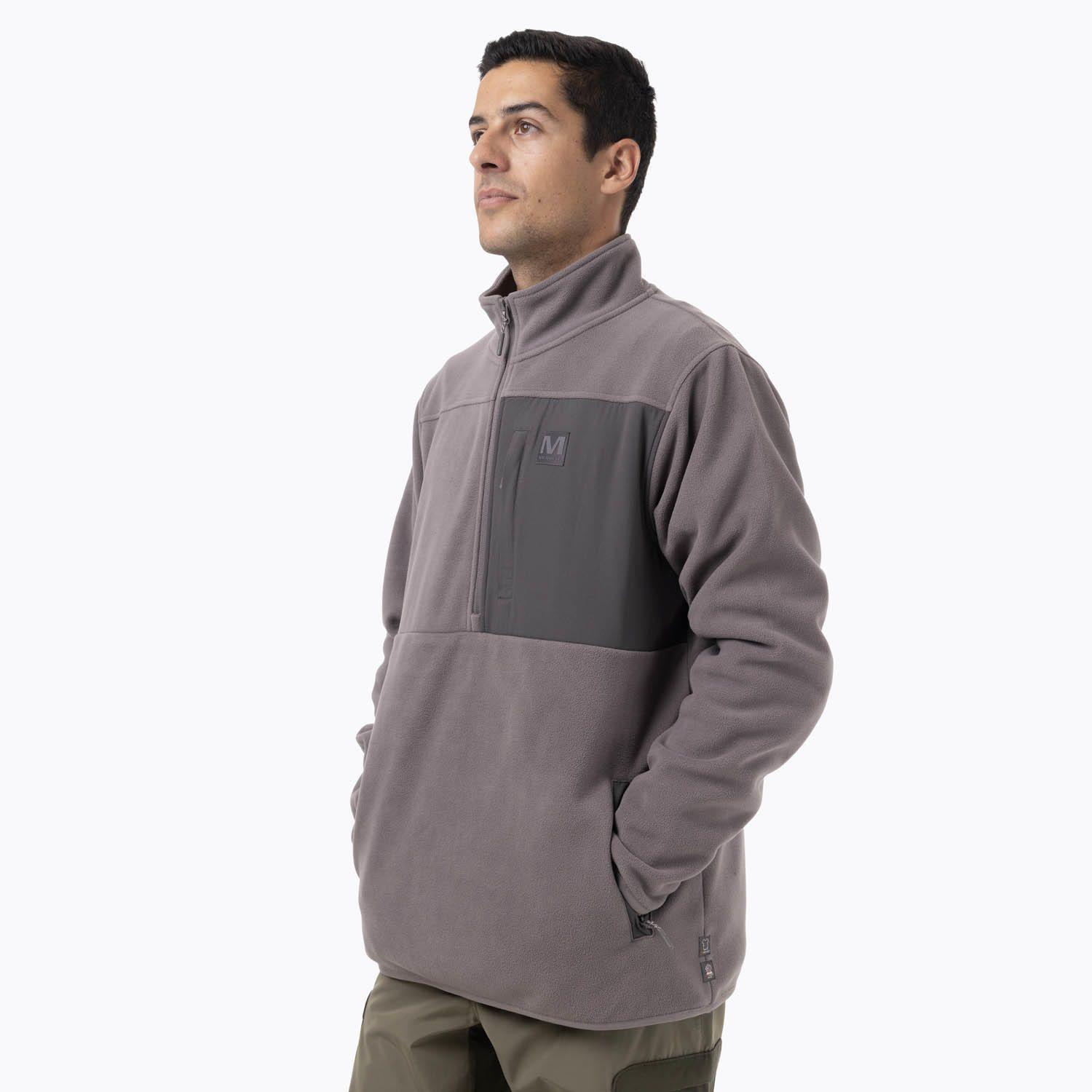 Polar Hombre D Snap Microfleece Gris Oscuro-1