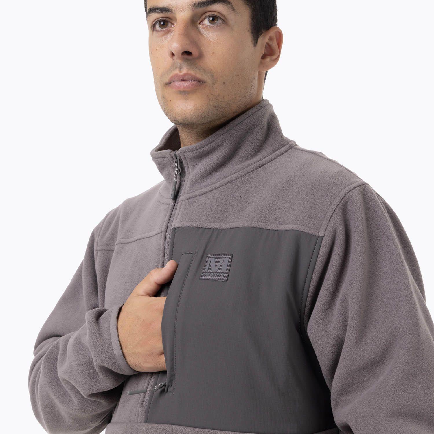 Polar Hombre D Snap Microfleece Gris Oscuro-5
