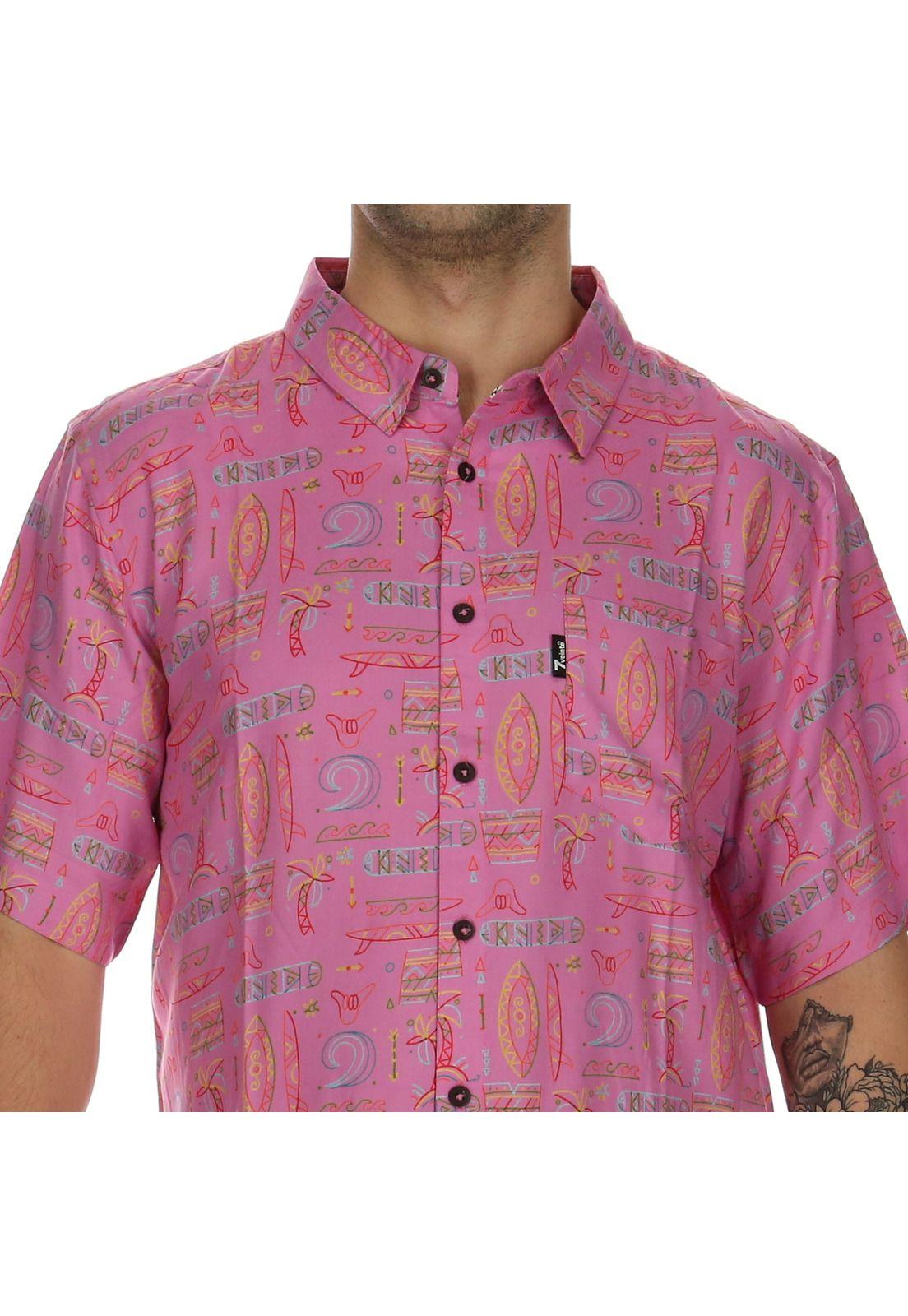 Camisa M/C Hombre Easy Going Ss Burdeo 7Veinte-4