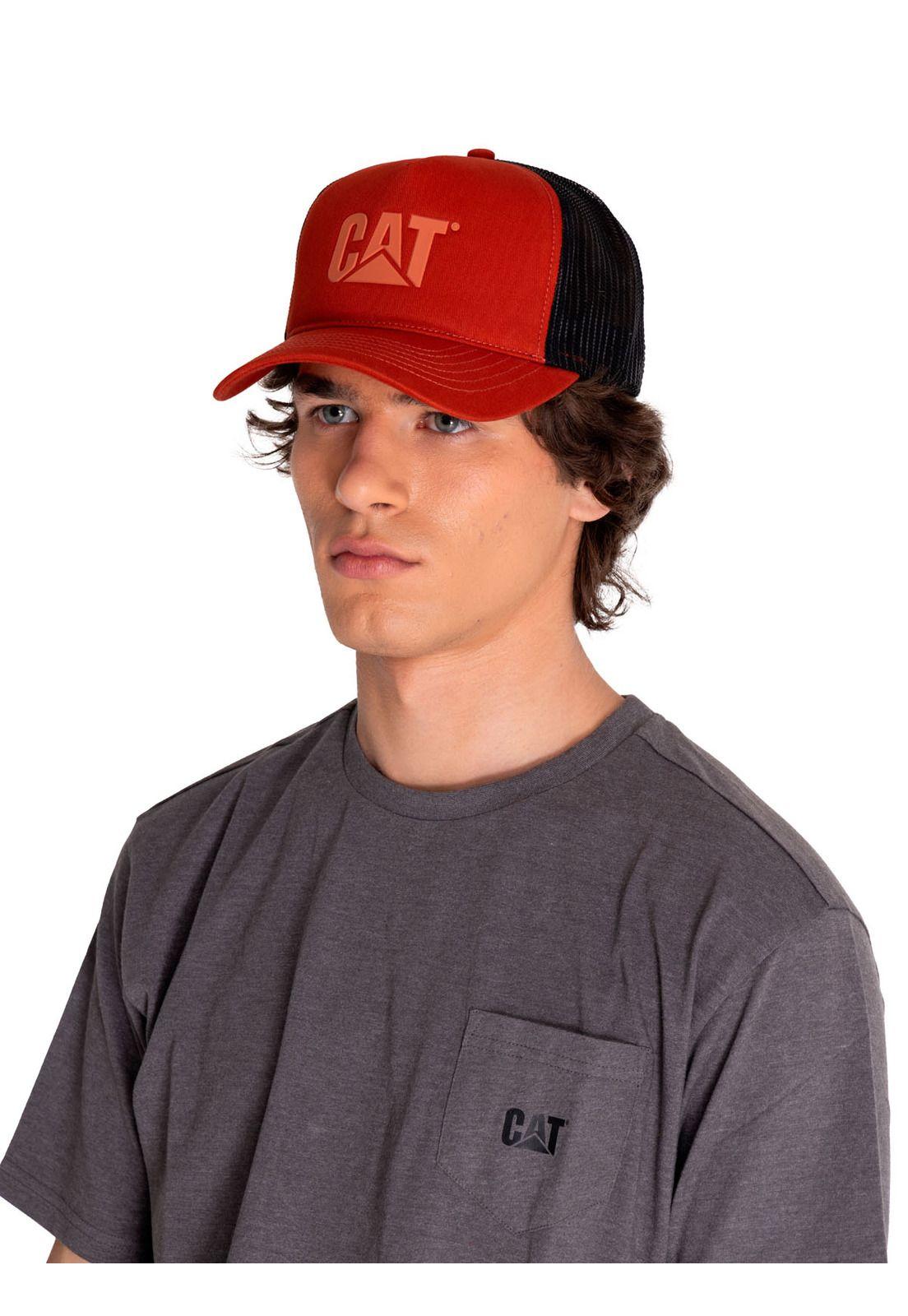 Jockey Rojo Cat Logo Mesh Back F Hombre-0