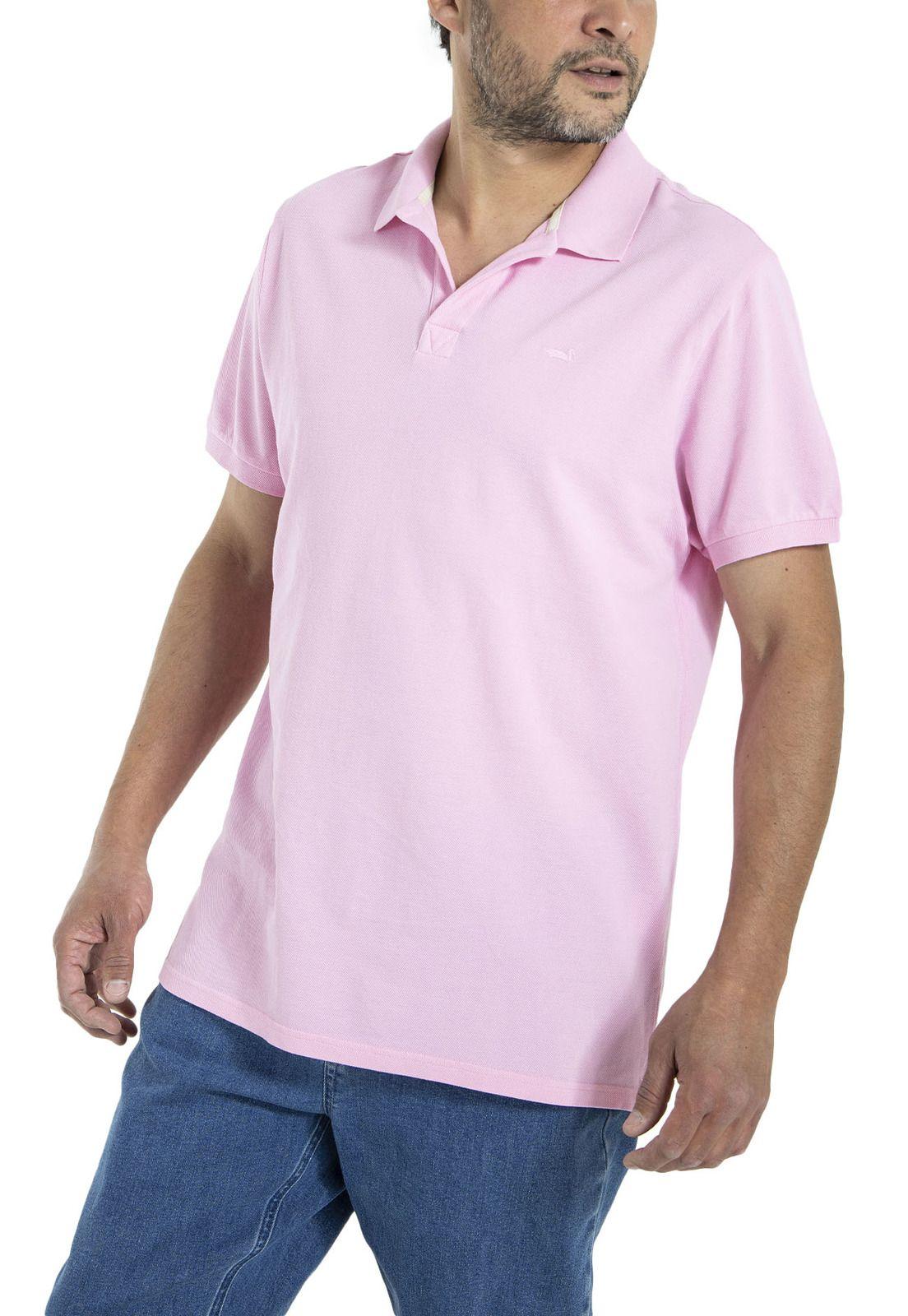 Polera Algodón Org Hombre Piquesport Rosado-4