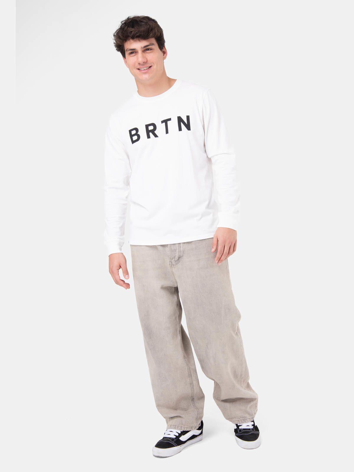 Polera M/L Hombre BRTN Blanco  -4