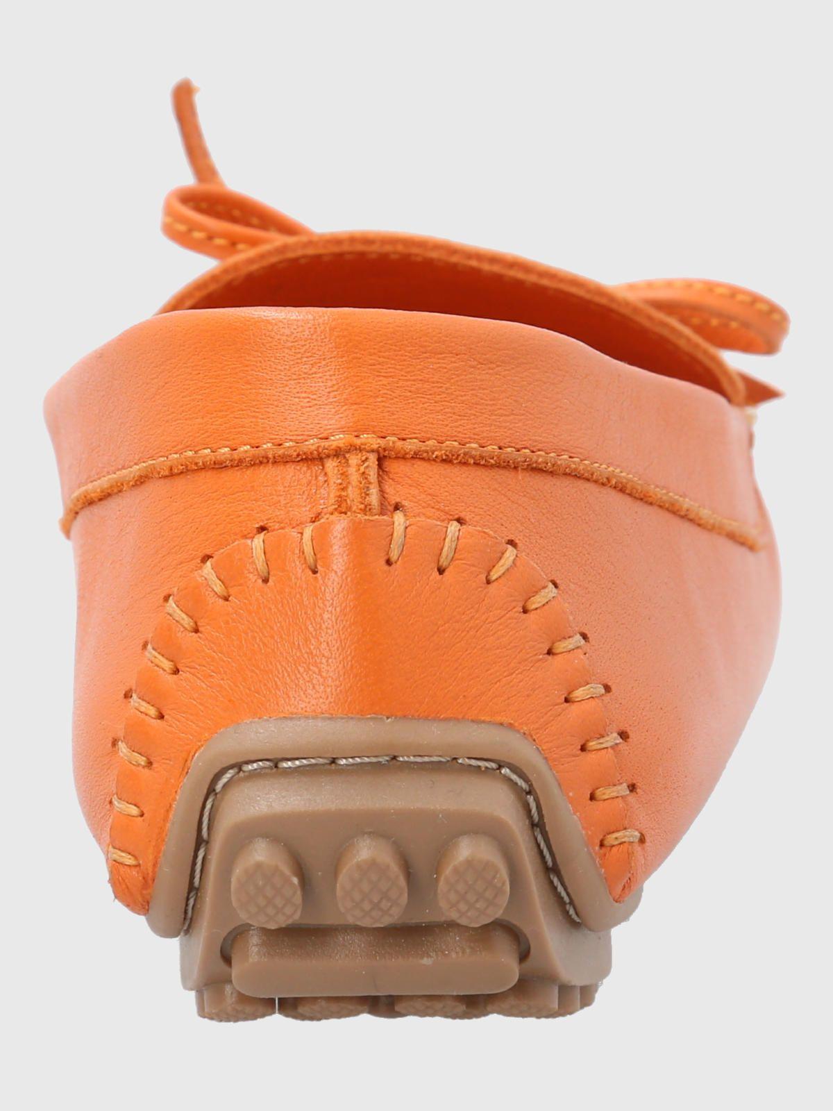 Mocasin Cuero Mujer Tado Naranjo-6