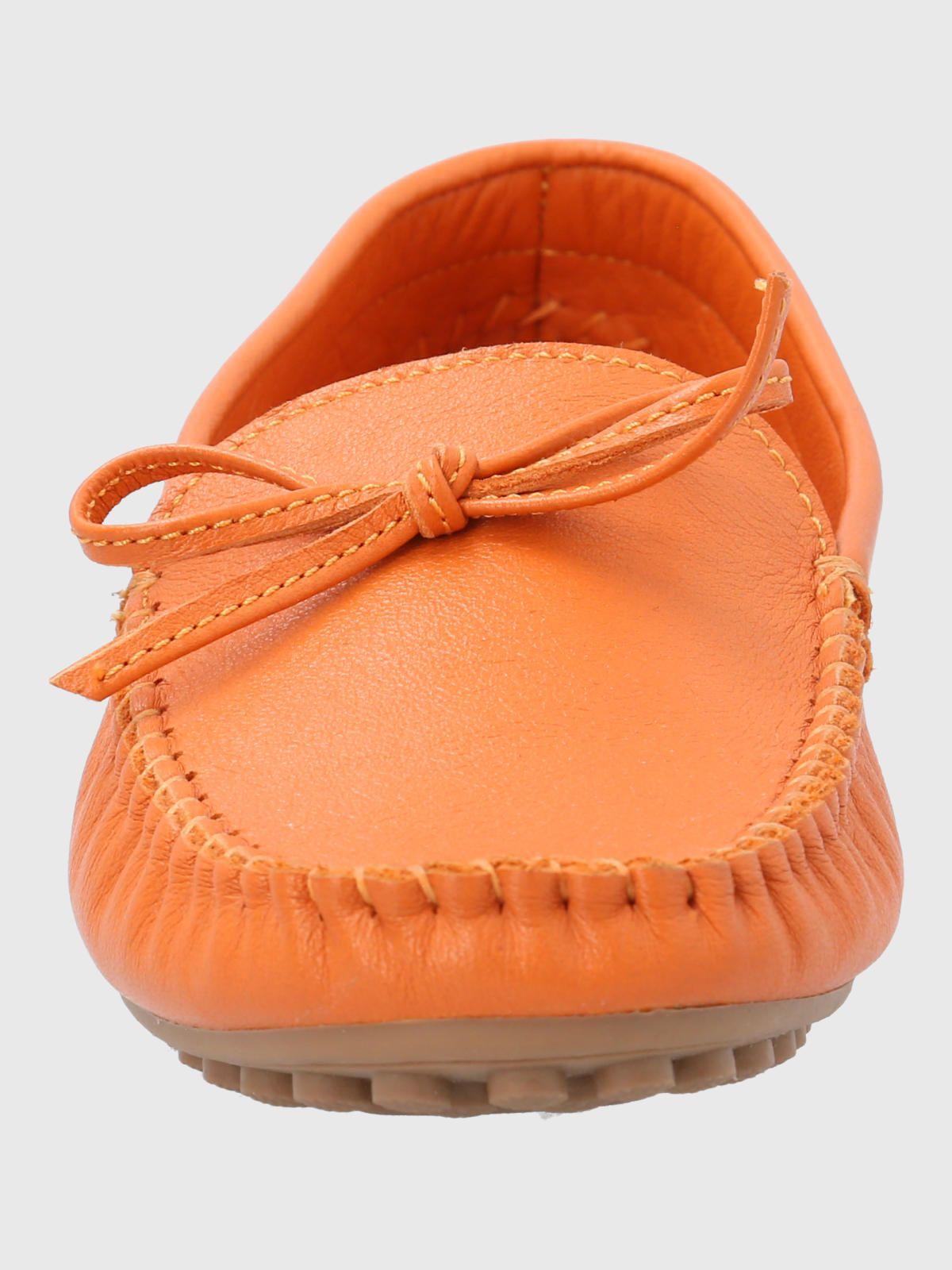 Mocasin Cuero Mujer Tado Naranjo-3
