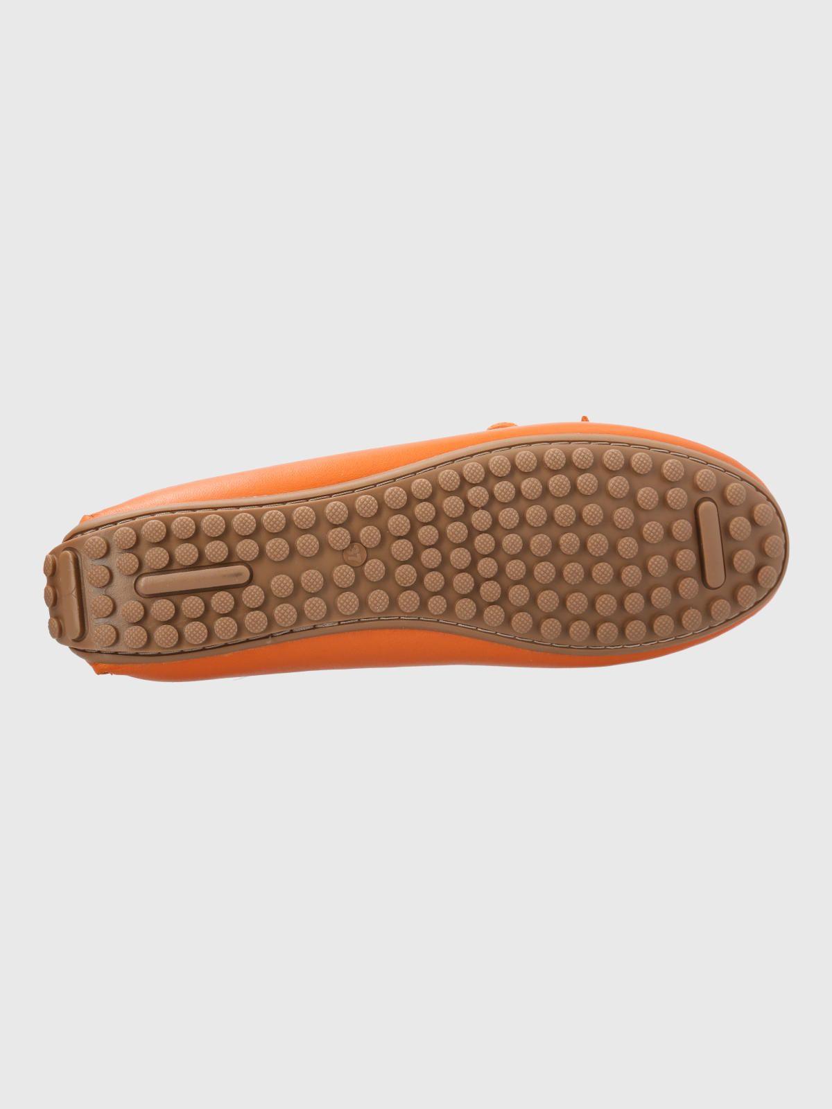 Mocasin Cuero Mujer Tado Naranjo-7