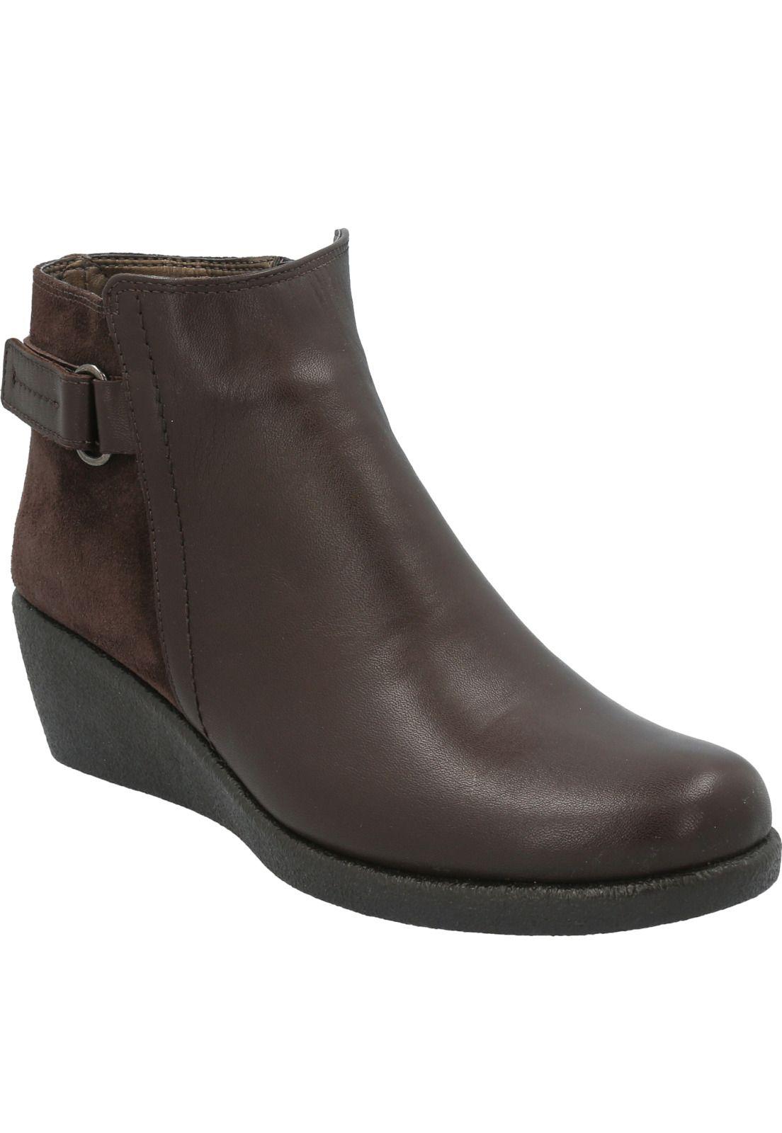 Botin Cuero Mujer Bloom Marrón-0