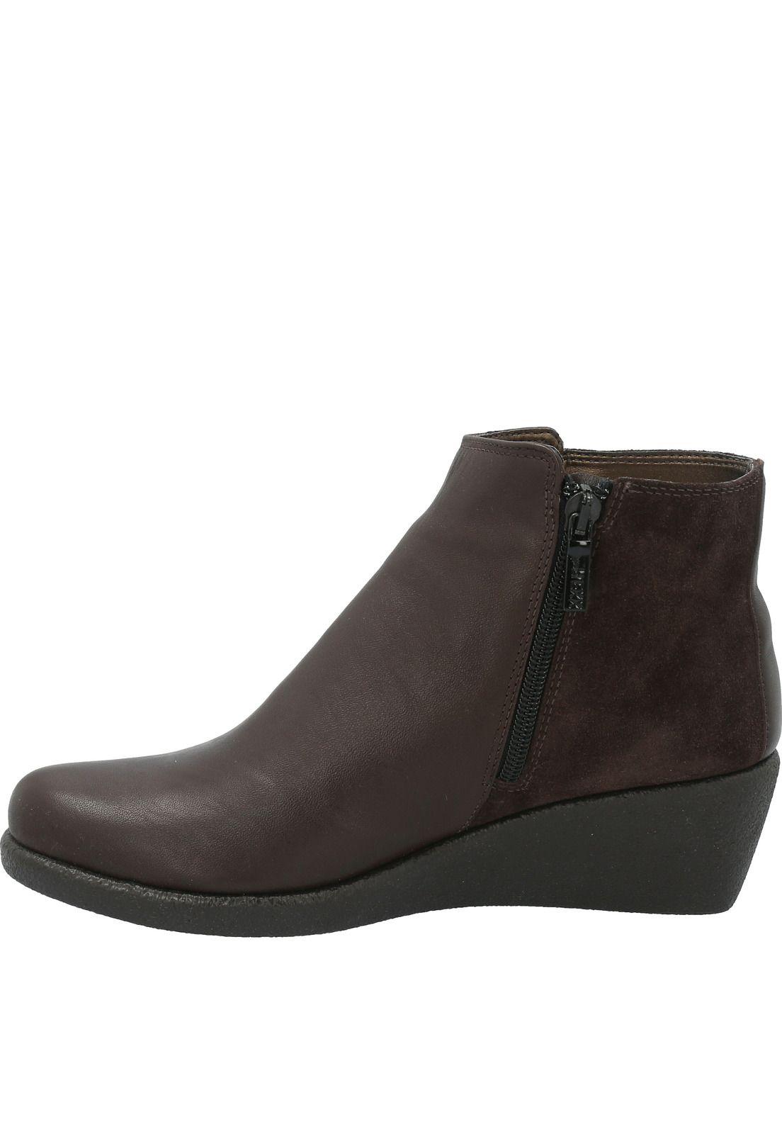 Botin Cuero Mujer Bloom Marrón-3