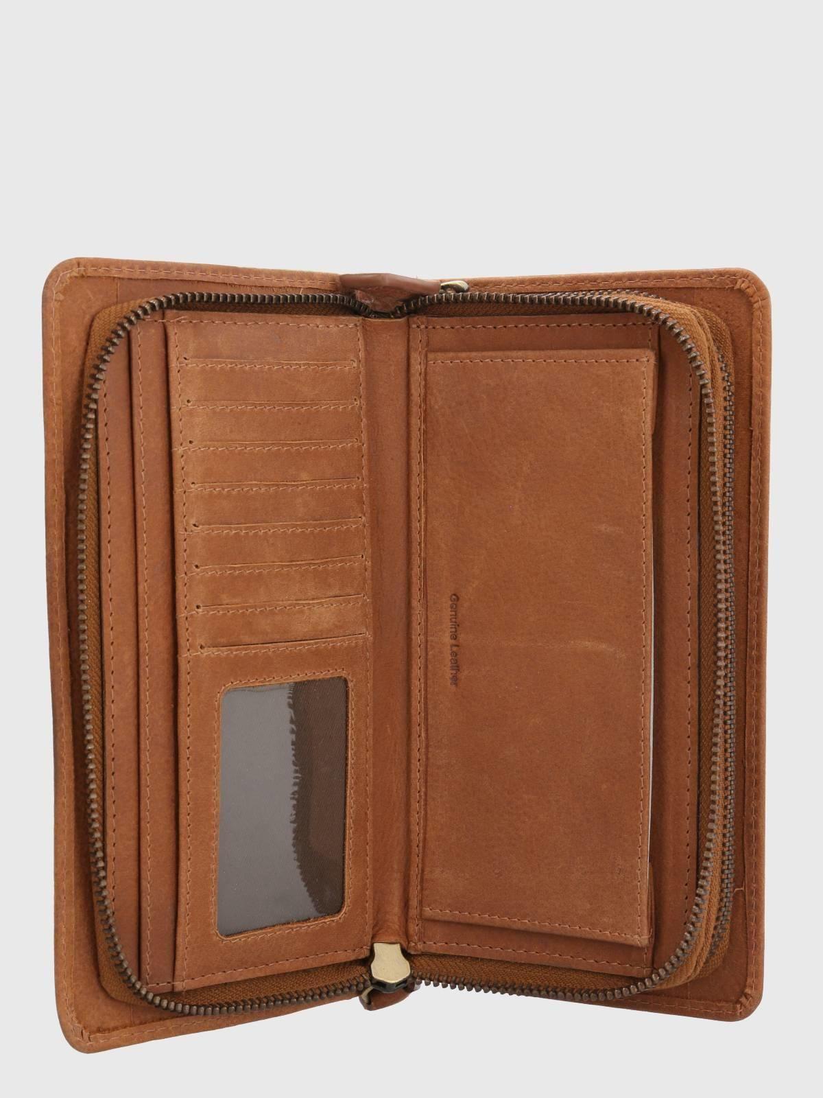 Billetera Cuero Mujer Th Morgan Wallet Café-2