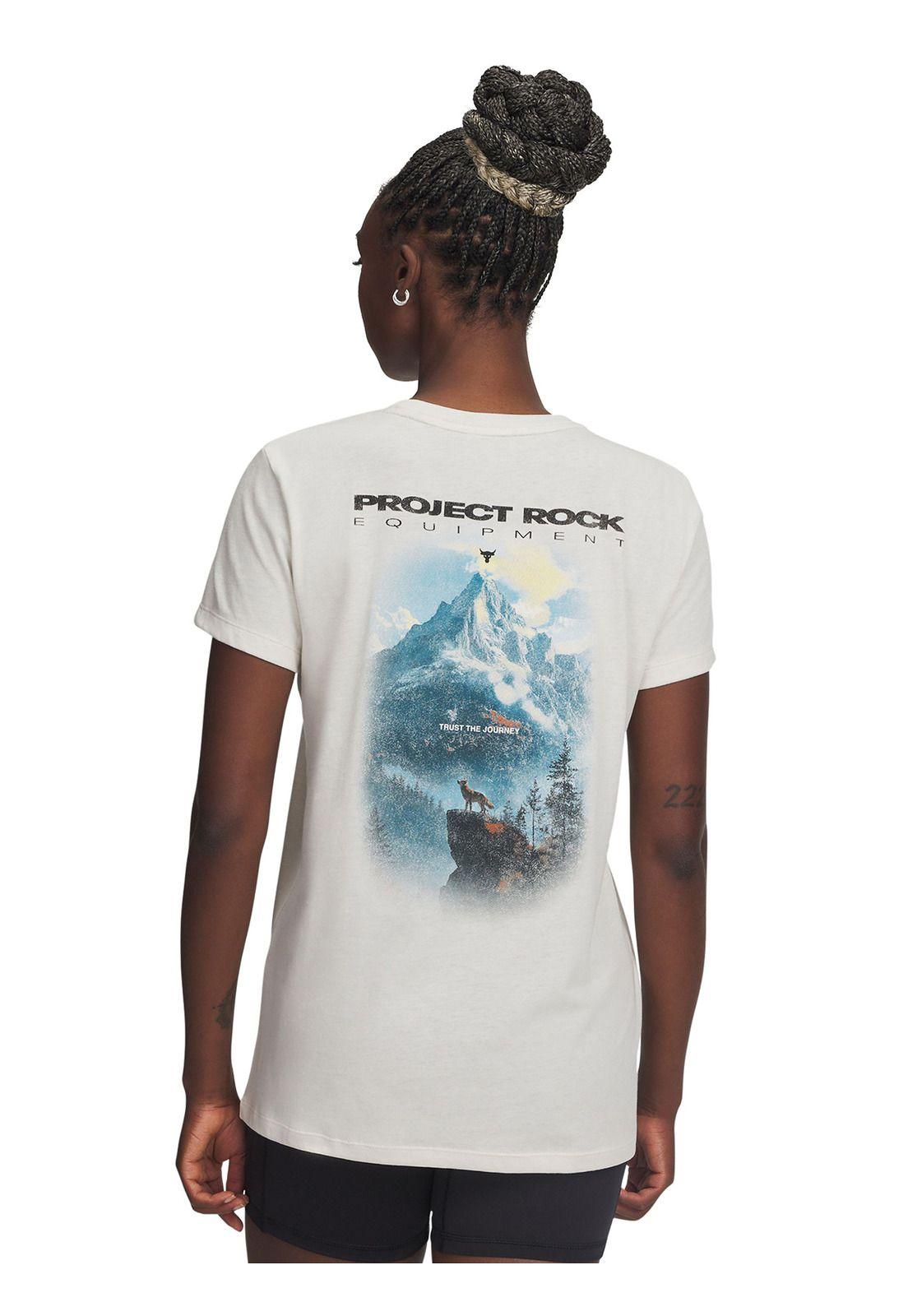 Polera Manga Corta Training para mujer Project Rock café -1