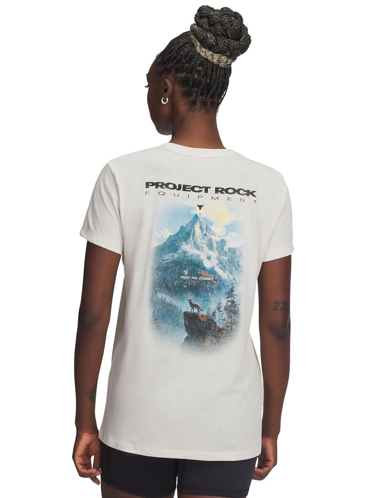 Polera Manga Corta Training para mujer Project Rock Blanco-1