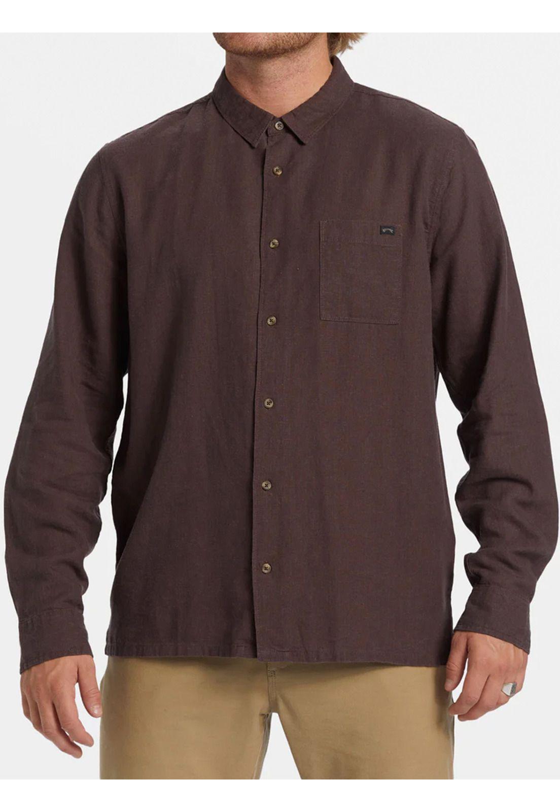 Camisa Manga Larga Hombre Ricardo Cafe-0