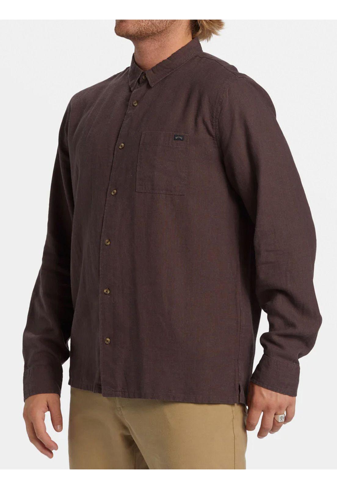 Camisa Manga Larga Hombre Ricardo Cafe-4