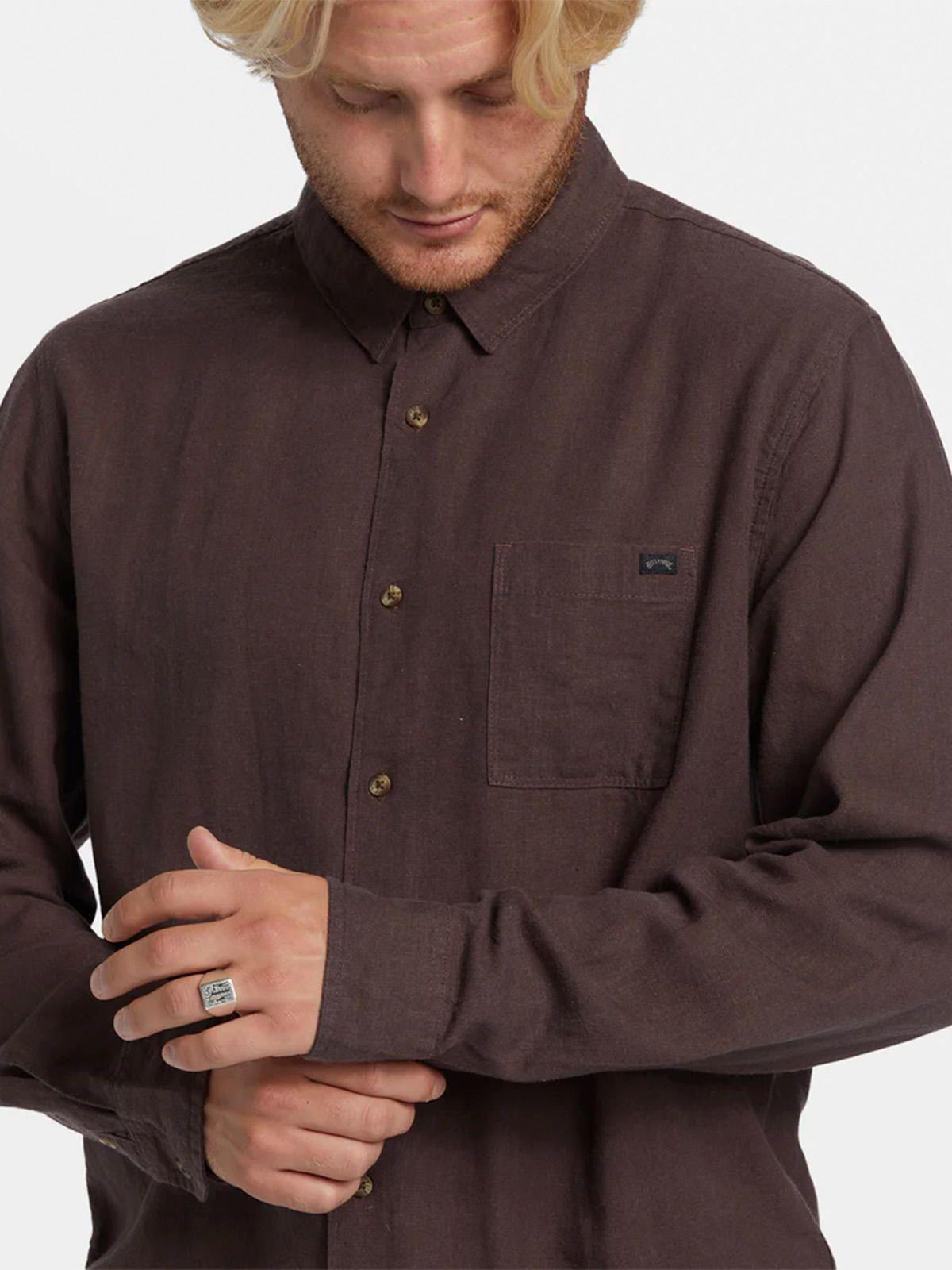 Camisa Manga Larga Hombre Ricardo Cafe-2