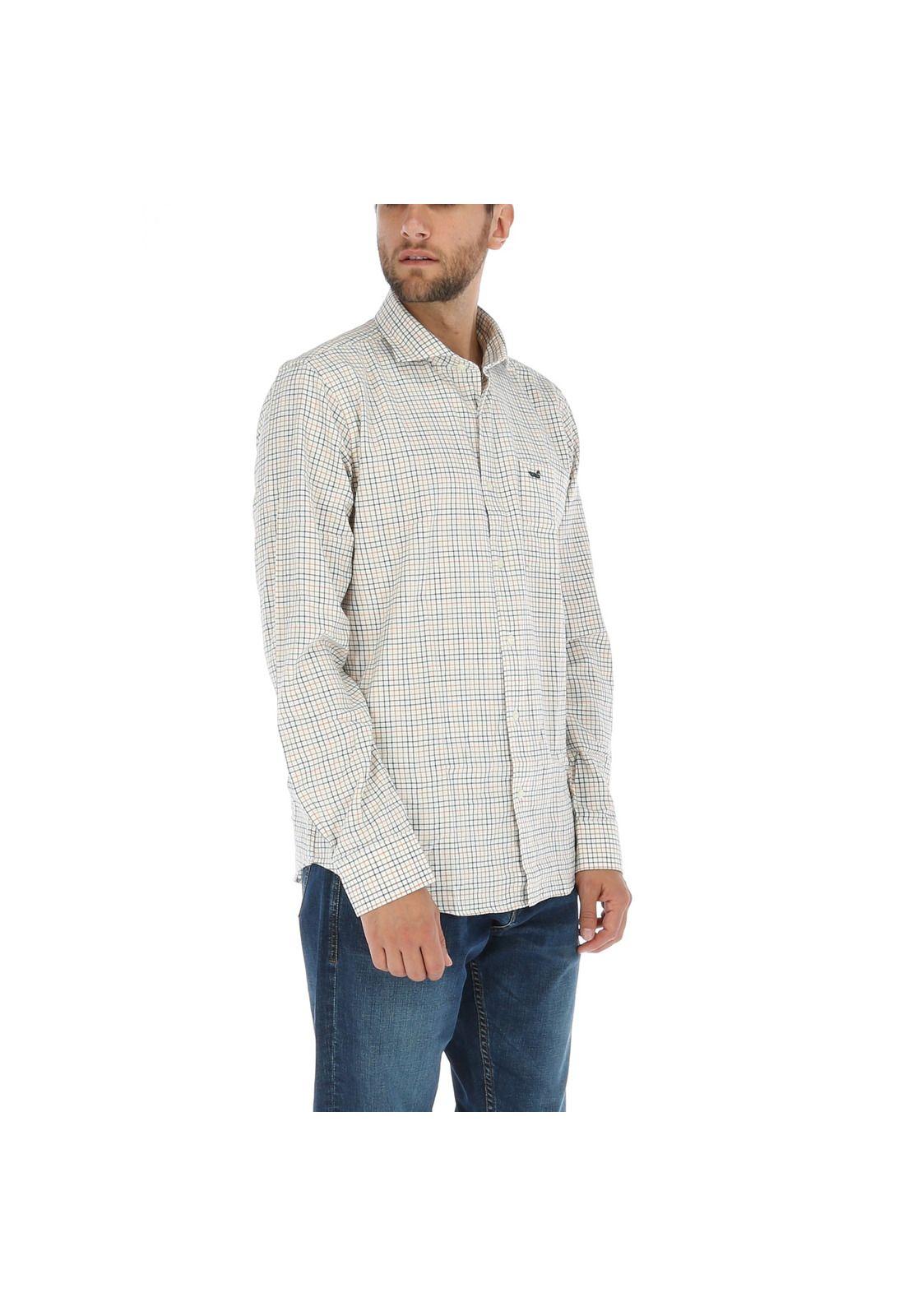 Camisa Algodón Hombre Viyella Crema-3