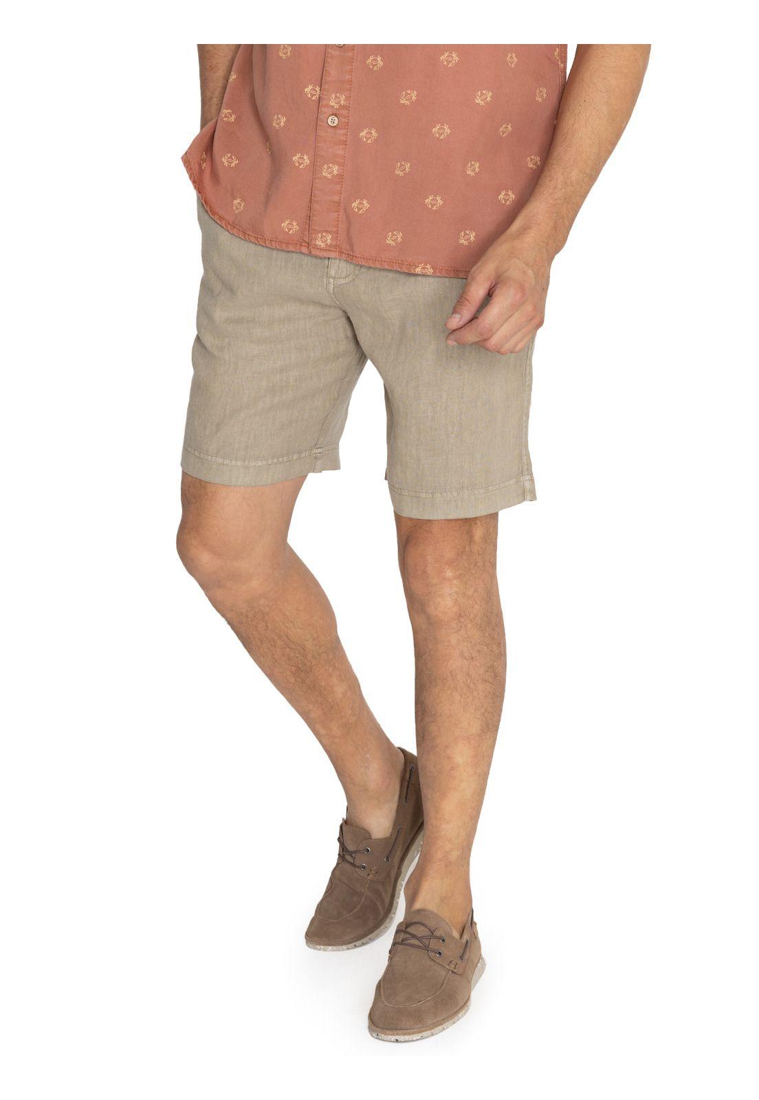 Short Lino Orgánico Verde Lisboa Hombre -5
