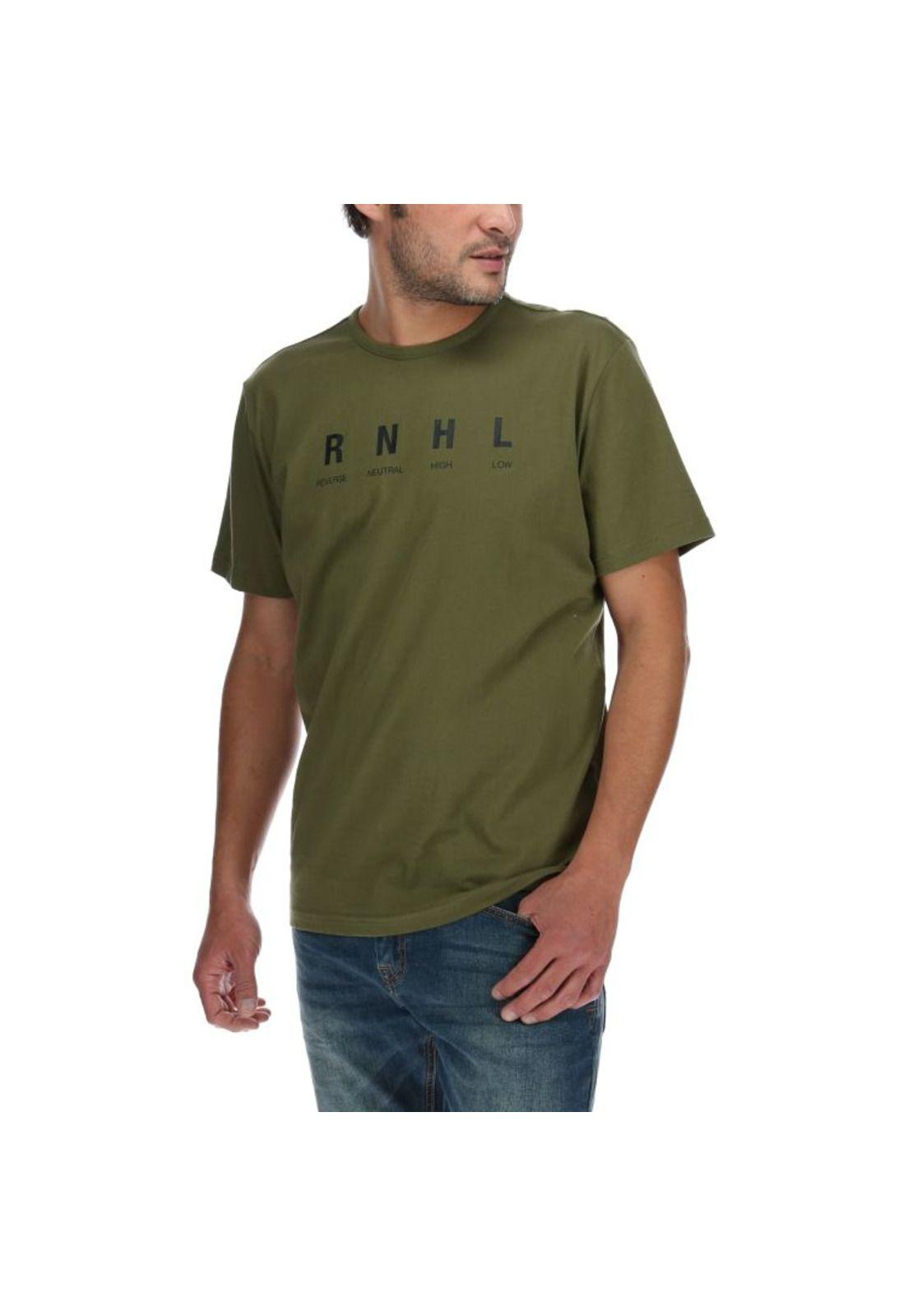 Polera Mc Hombre Rnhl Tee Verde-1