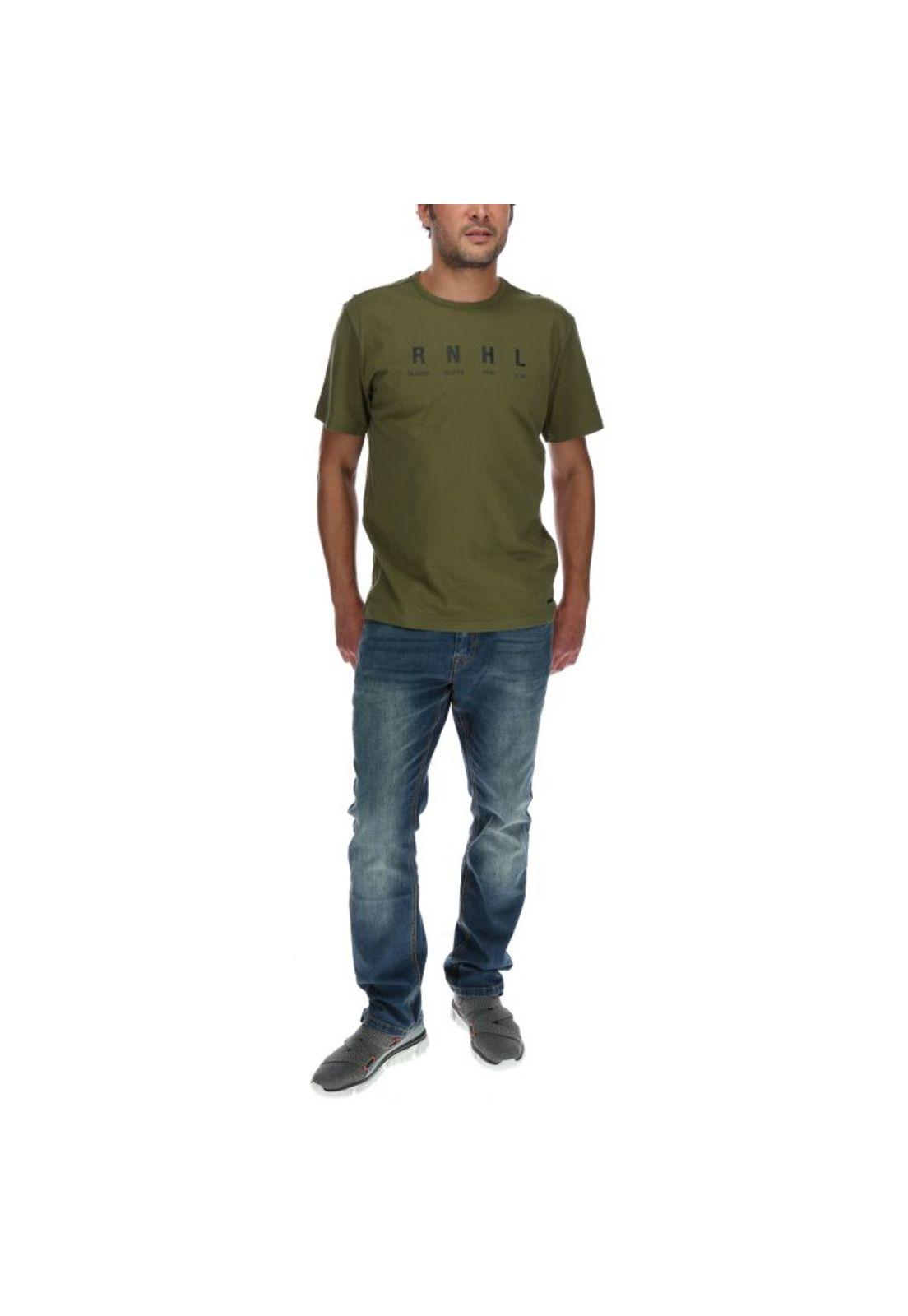 Polera Mc Hombre Rnhl Tee Verde-4