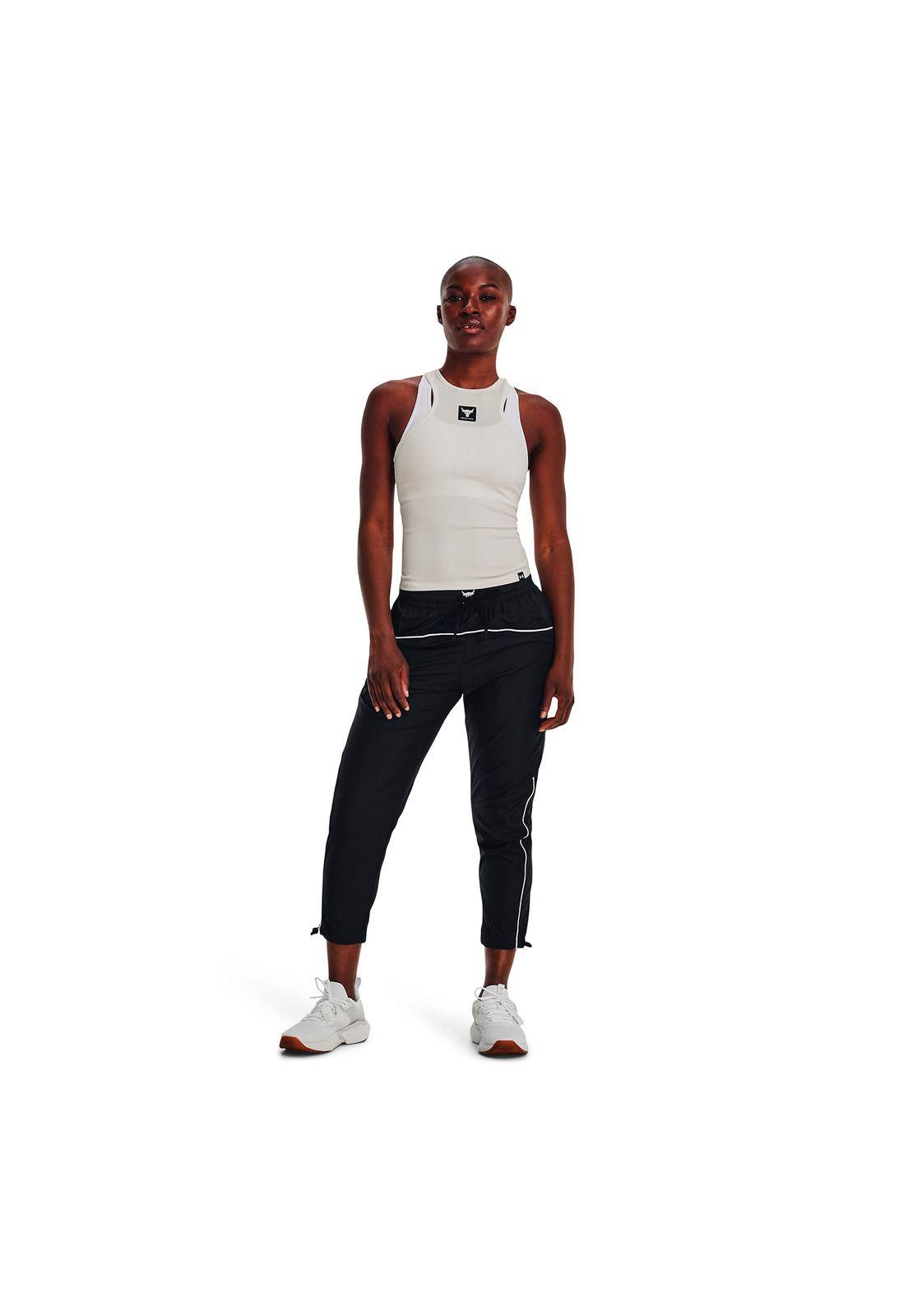 Polera S/M Training Project Rock Rib Blanco Mujer-5