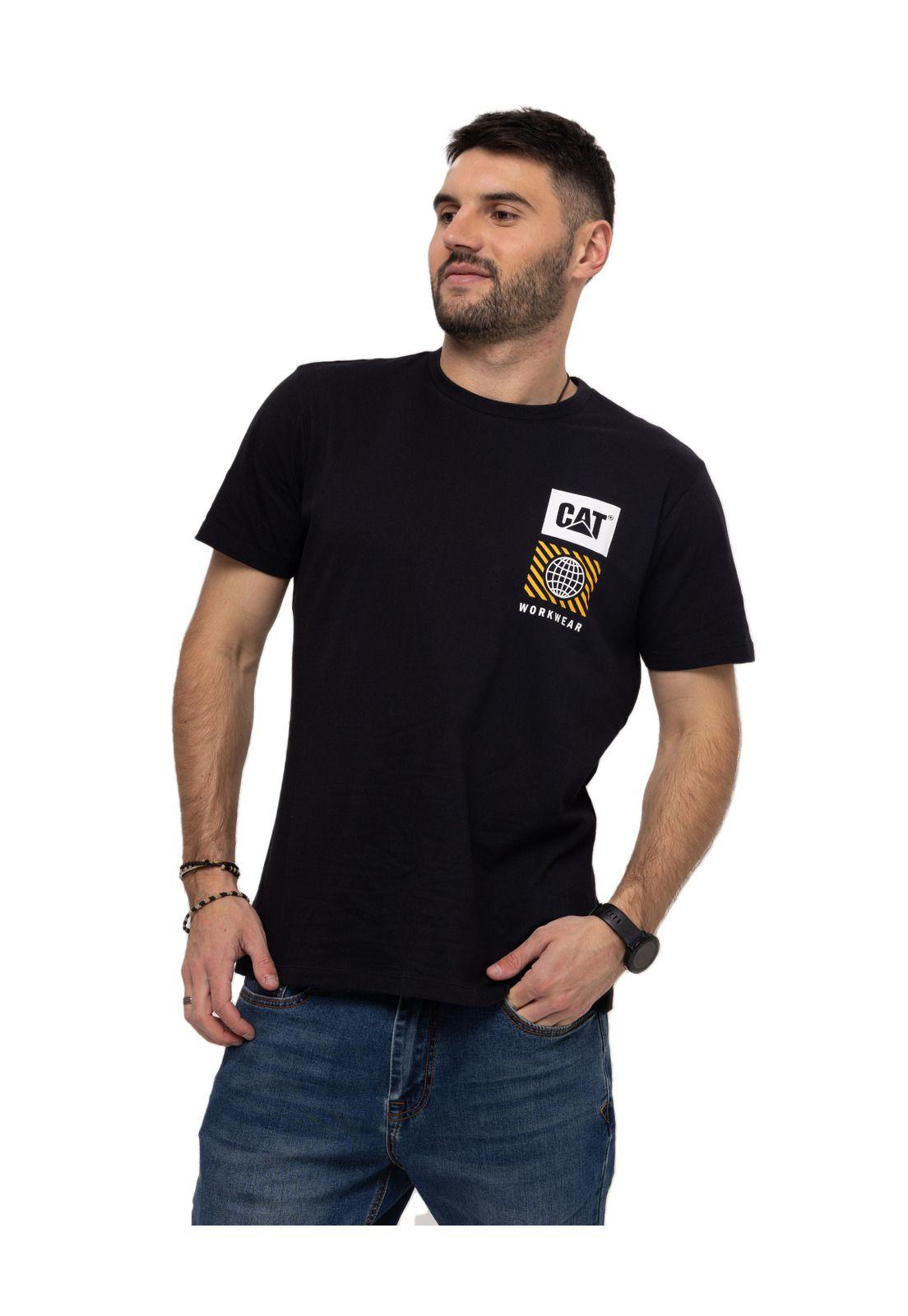 Polera M/C Workwear Heritage 1 Negro Hombre-0