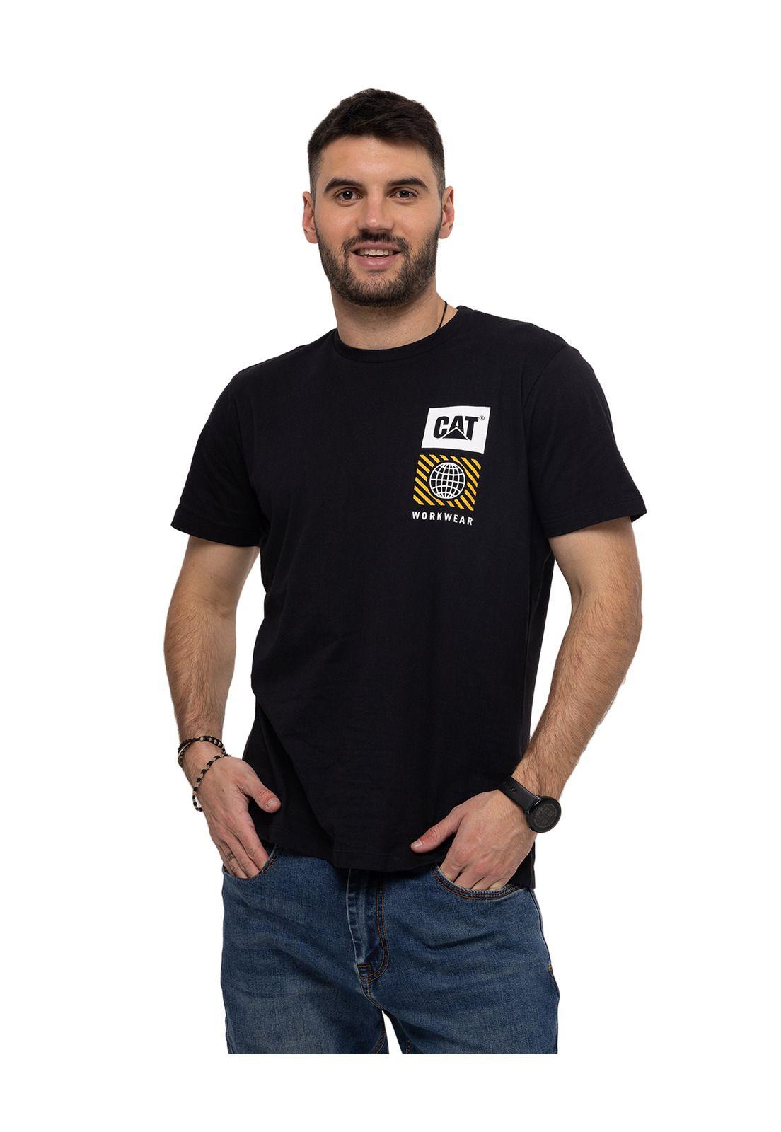 Polera M/C Workwear Heritage 1 Negro Hombre-1