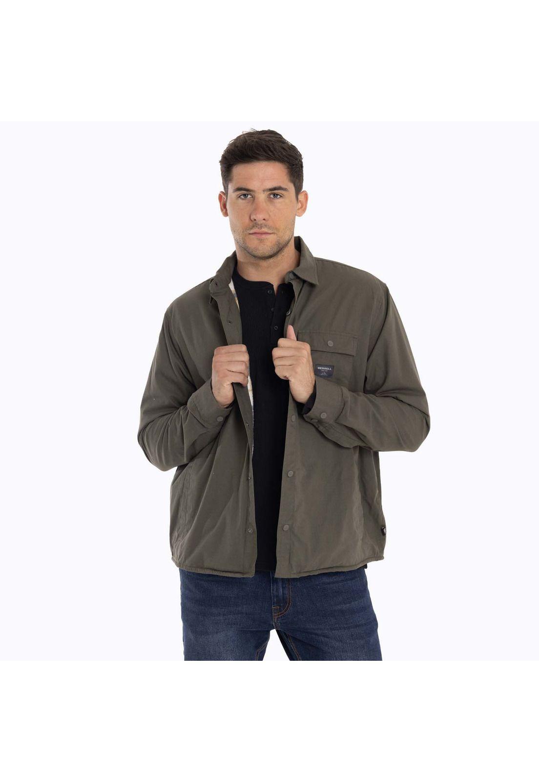 Chaqueta Sobrecamisa Hombre Carson Oversh Café Merrell-4
