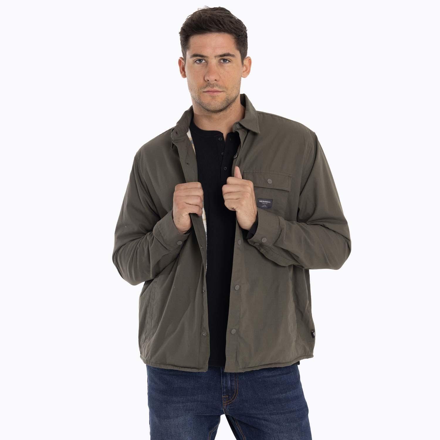 Chaqueta Sobrecamisa Hombre Carson Oversh Café Merrell-4