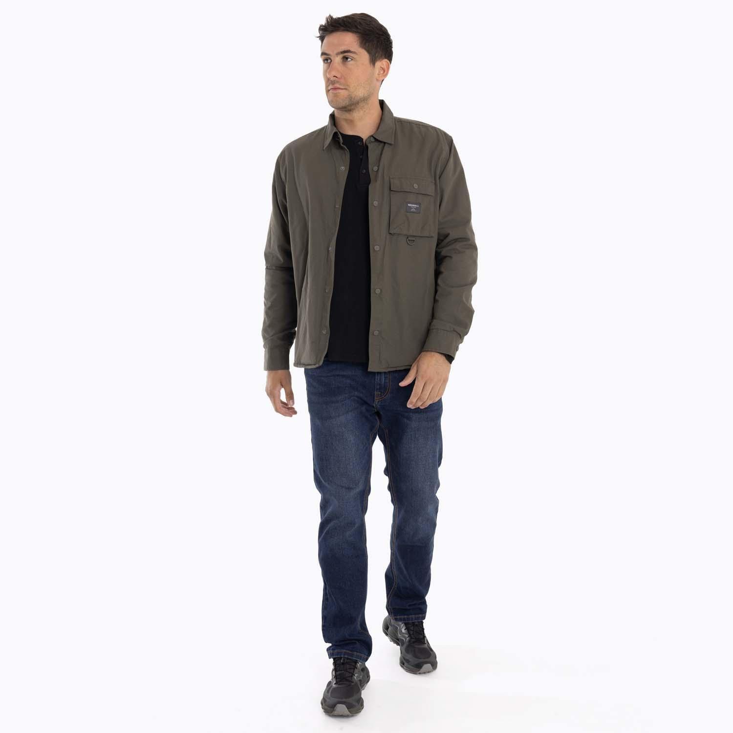 Chaqueta Sobrecamisa Hombre Carson Oversh Café Merrell-8