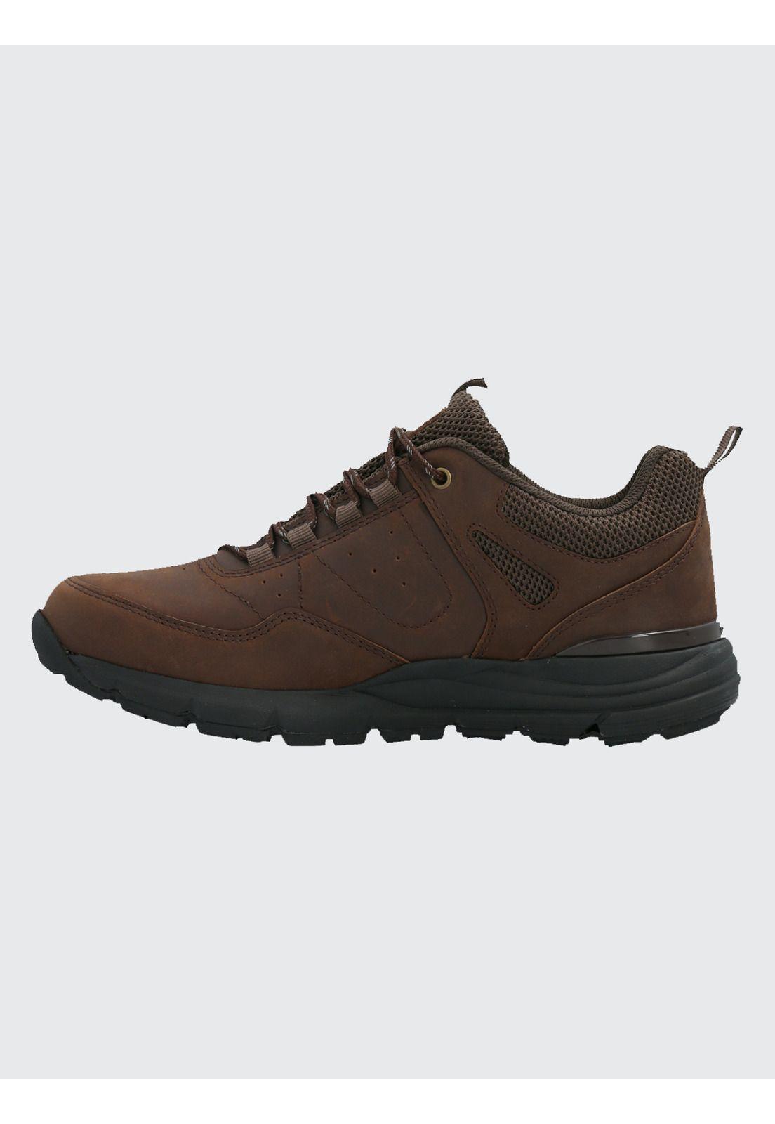 Zapatilla Cuero Hombre Stadium Café Oscuro-5