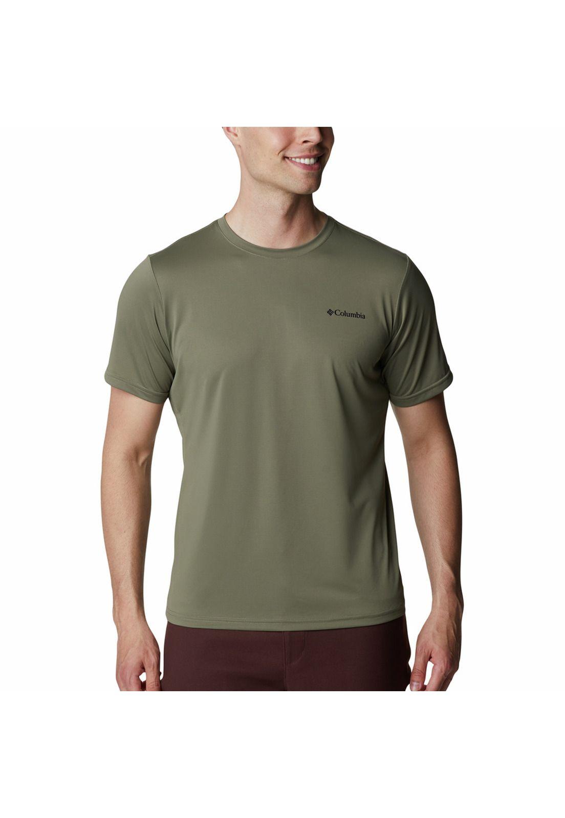 Camiseta Hombre Columbia Hike Crew Gris-0