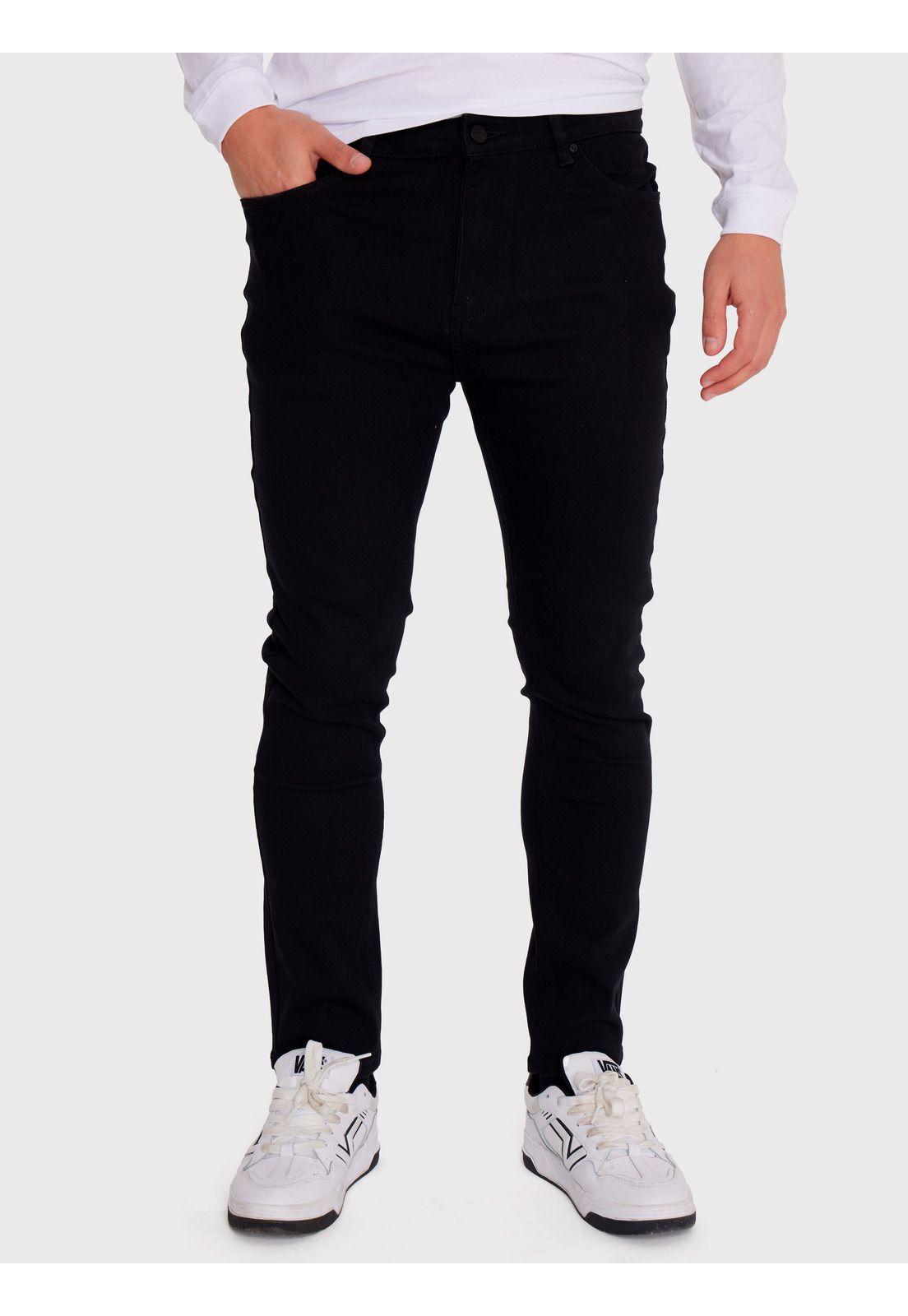 Pantalón Hombre Straight Fit Negro-1