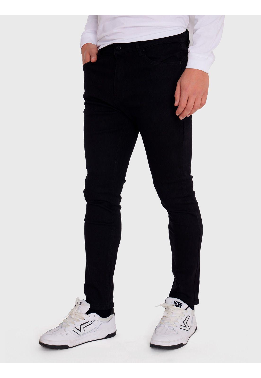 Pantalón Hombre Straight Fit Negro-2