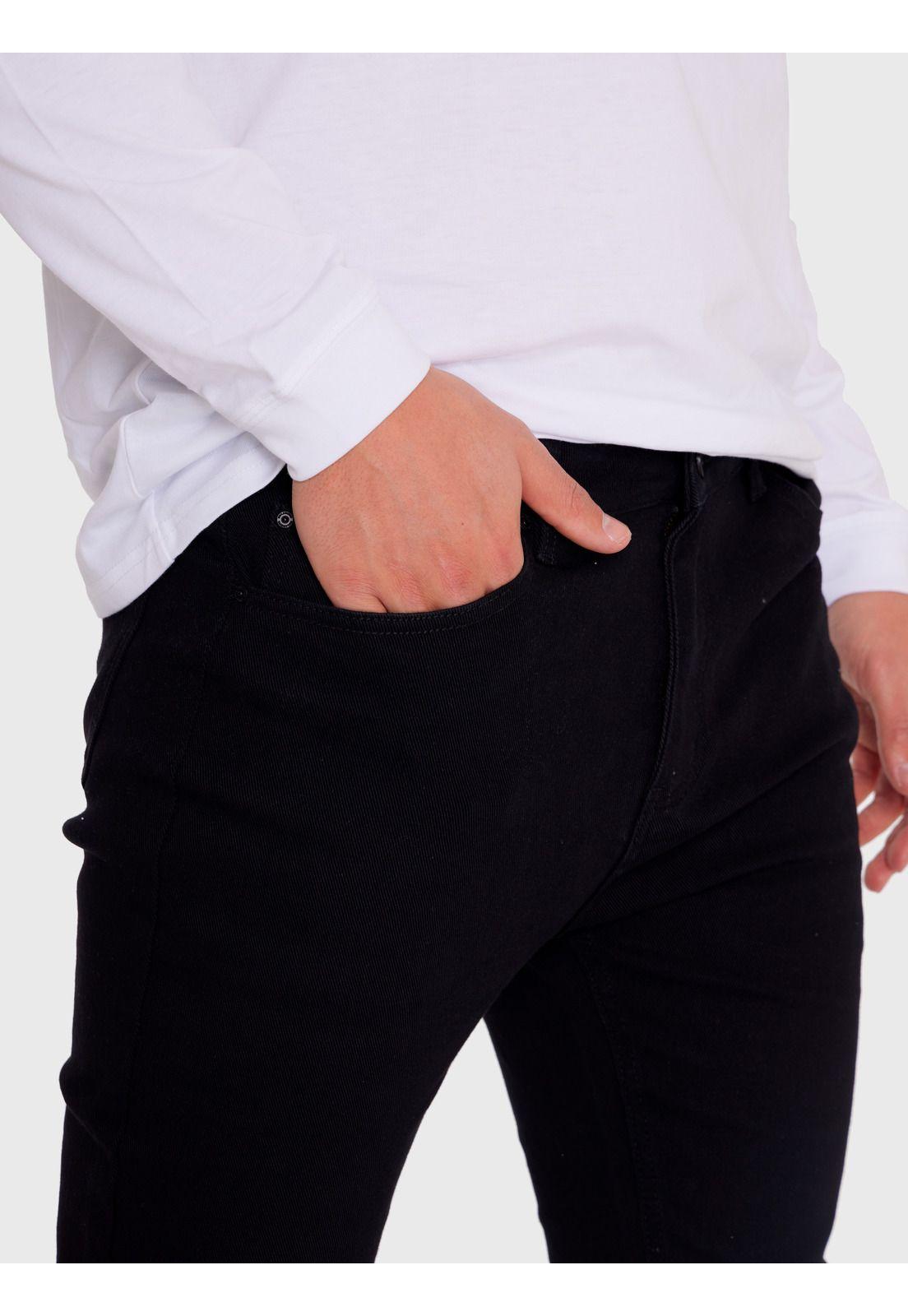 Pantalón Hombre Straight Fit Negro-3