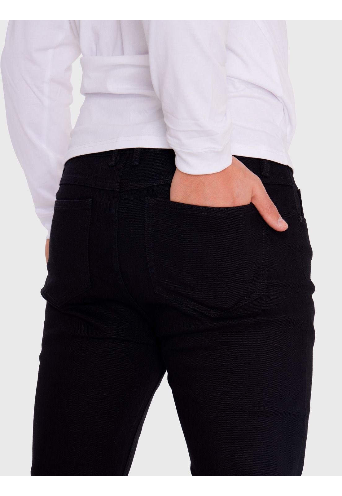 Pantalón Hombre Straight Fit Negro-6