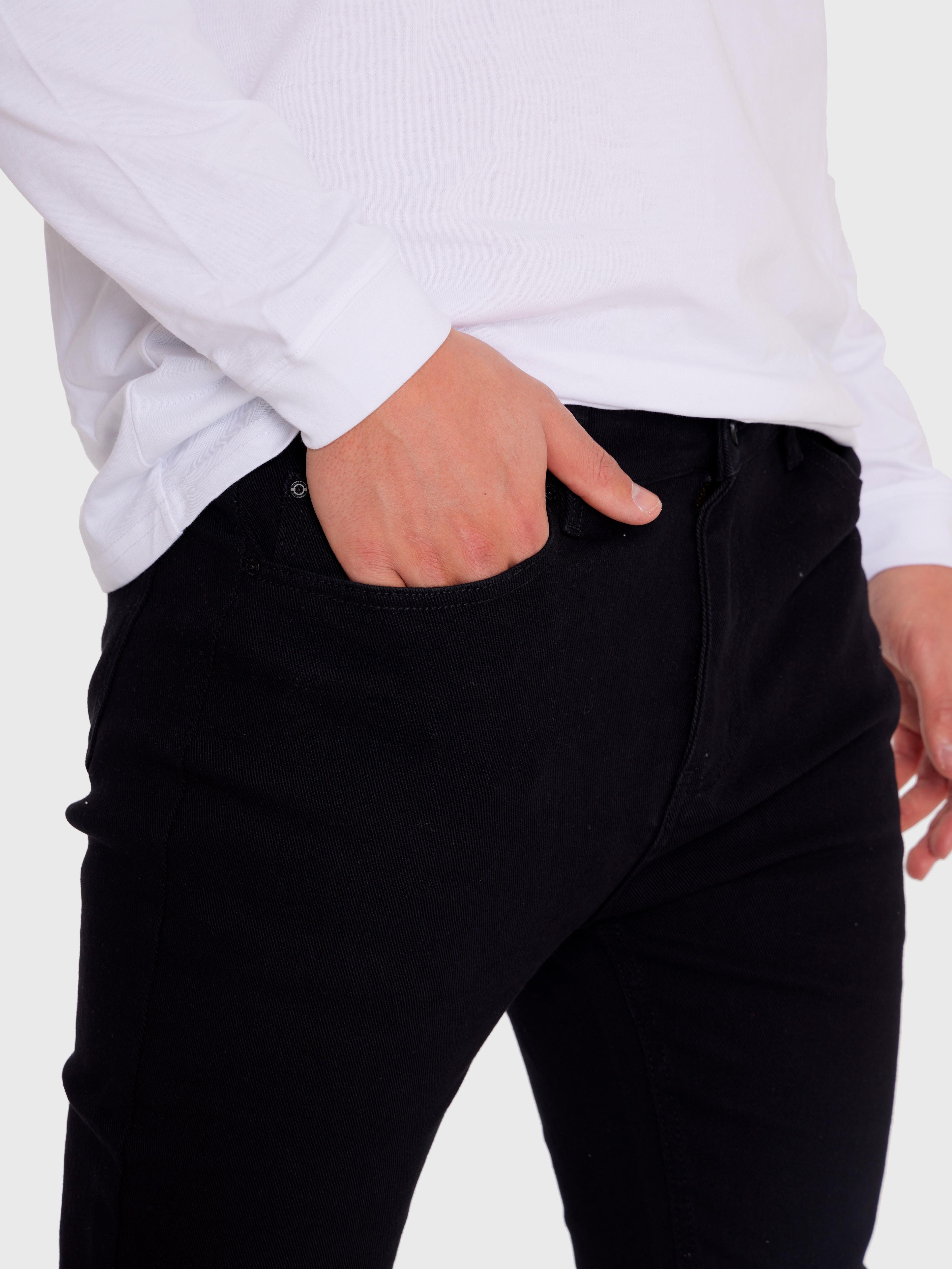 Pantalón Hombre Straight Fit Negro-3