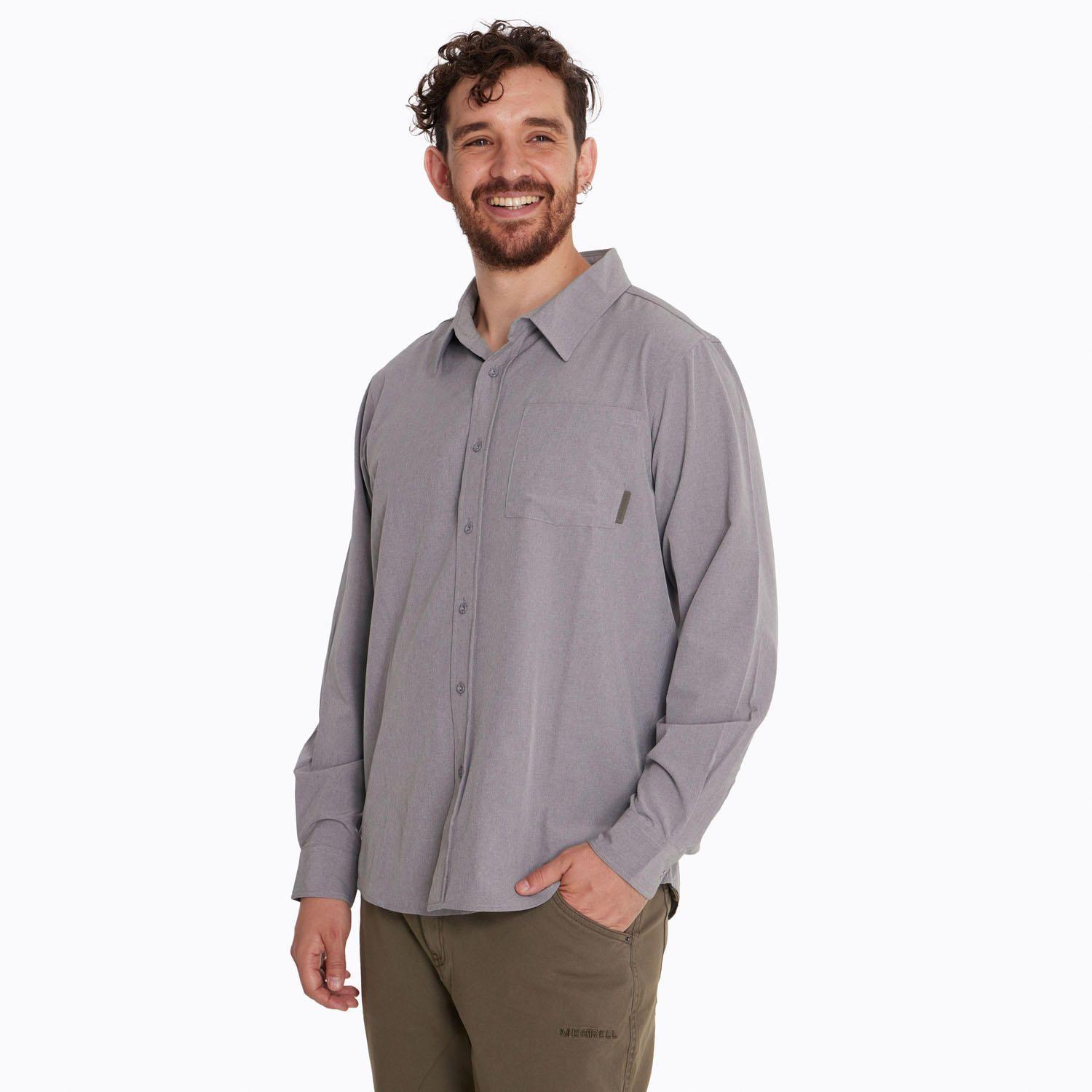 Camisa Hombre Outdoor Shirt Gris-0