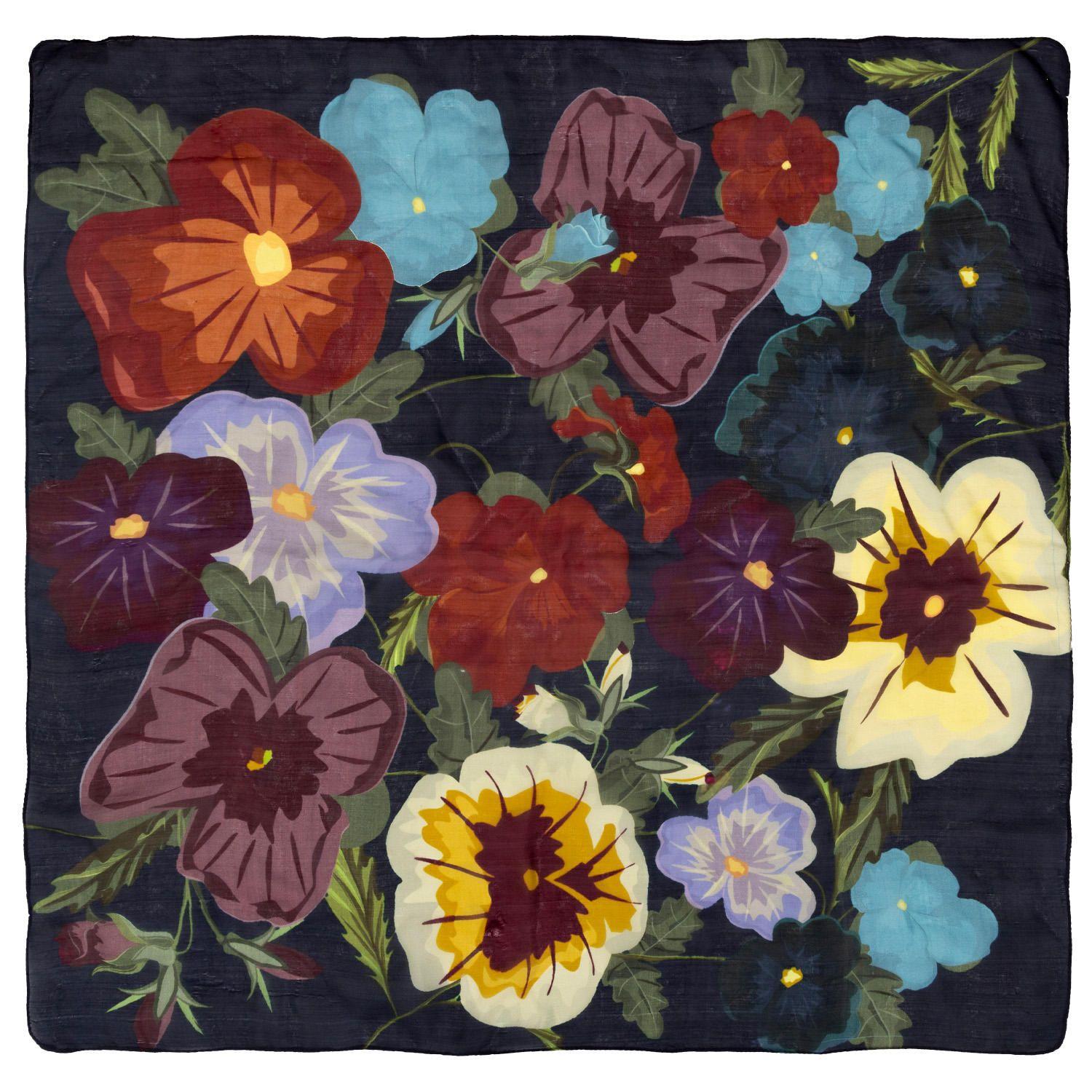 Pañuelo Seda Mujer RKF Silk Hibis MultiColor-0