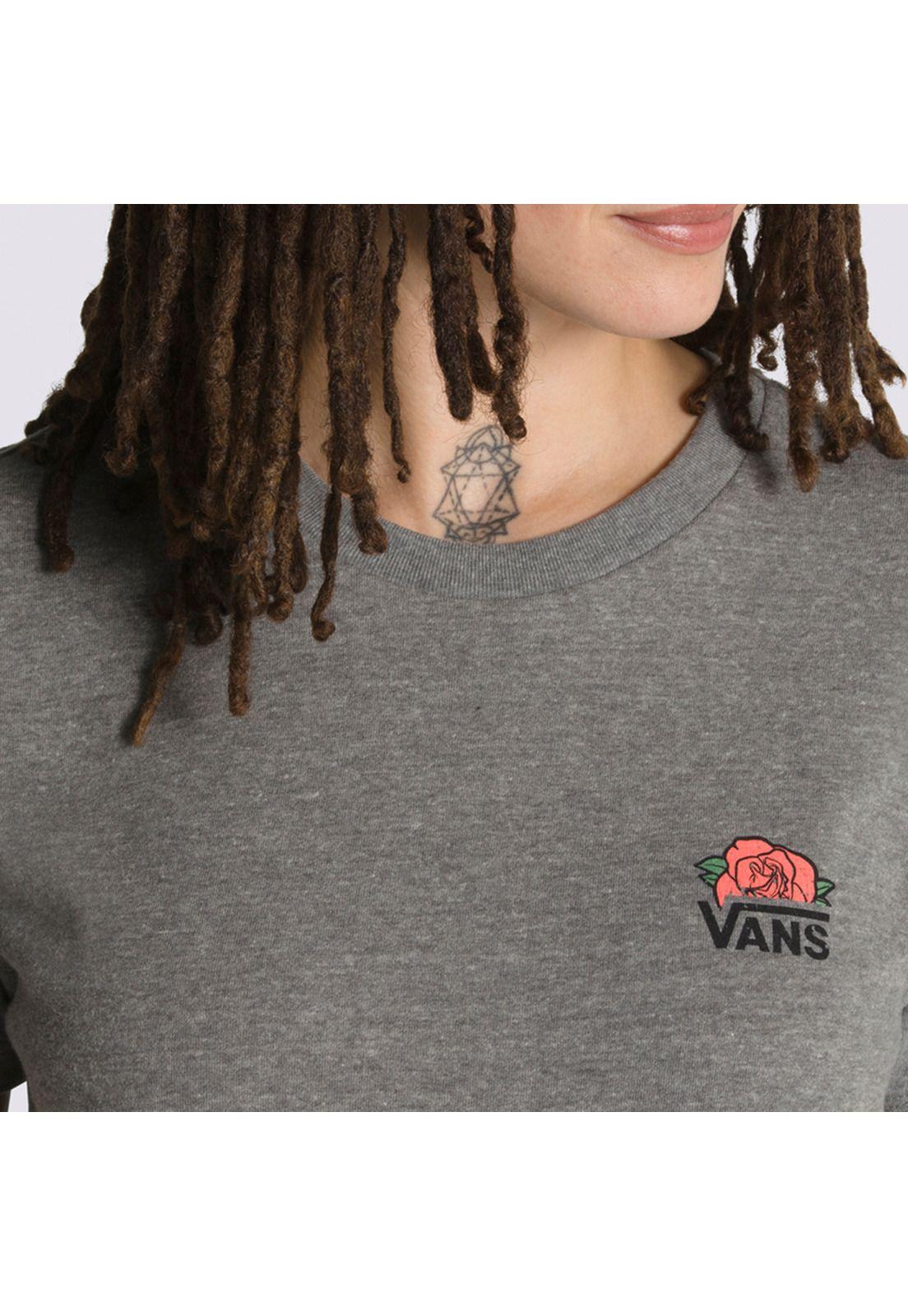 Polera Manga Corta Triangle Rose Gris Mujer-4