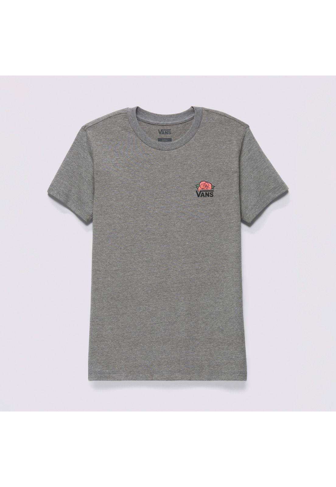 Polera Manga Corta Triangle Rose Gris Mujer-5