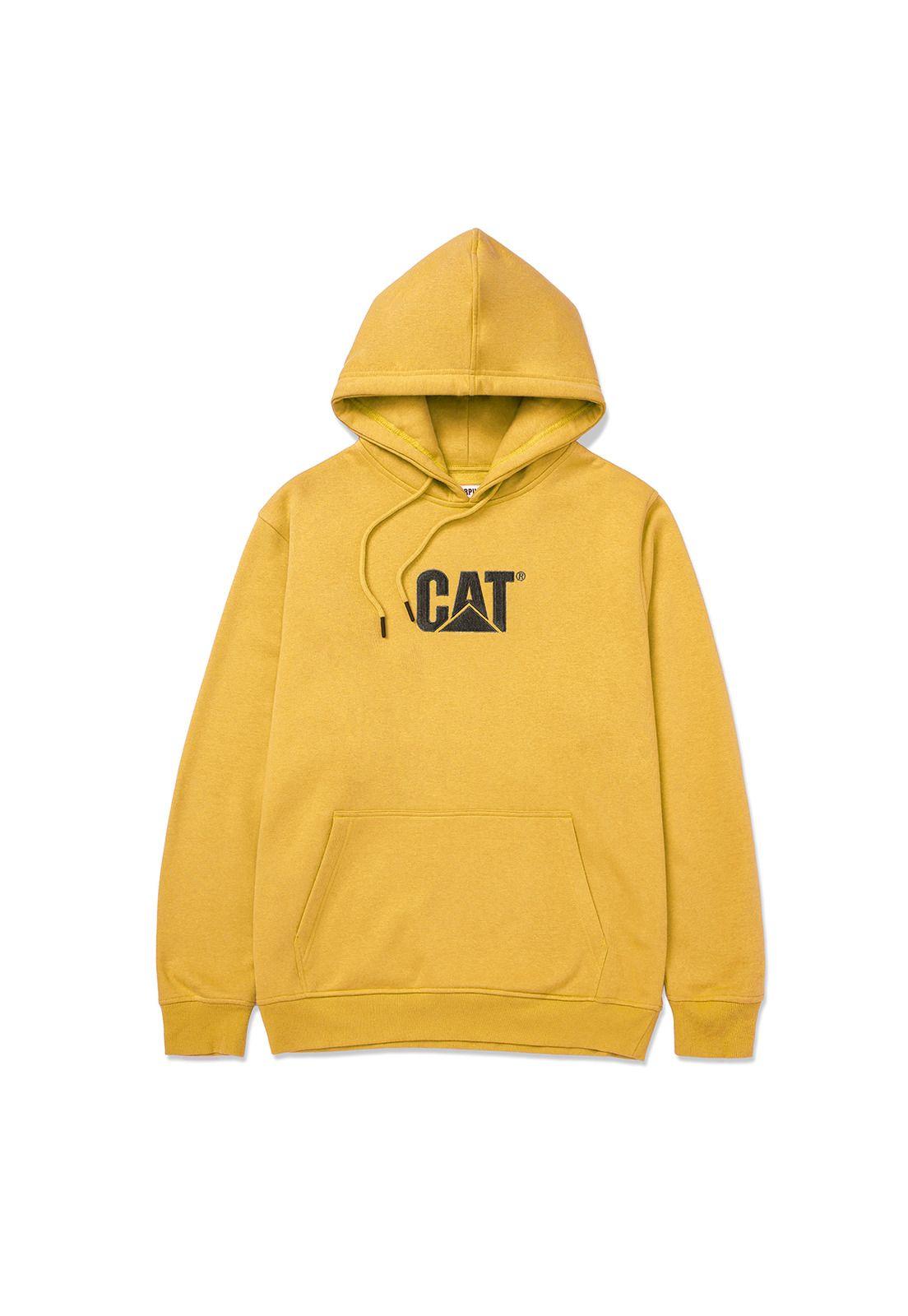 Polerón Hombre Fleece Cat Logo Pullover Amarillo-0