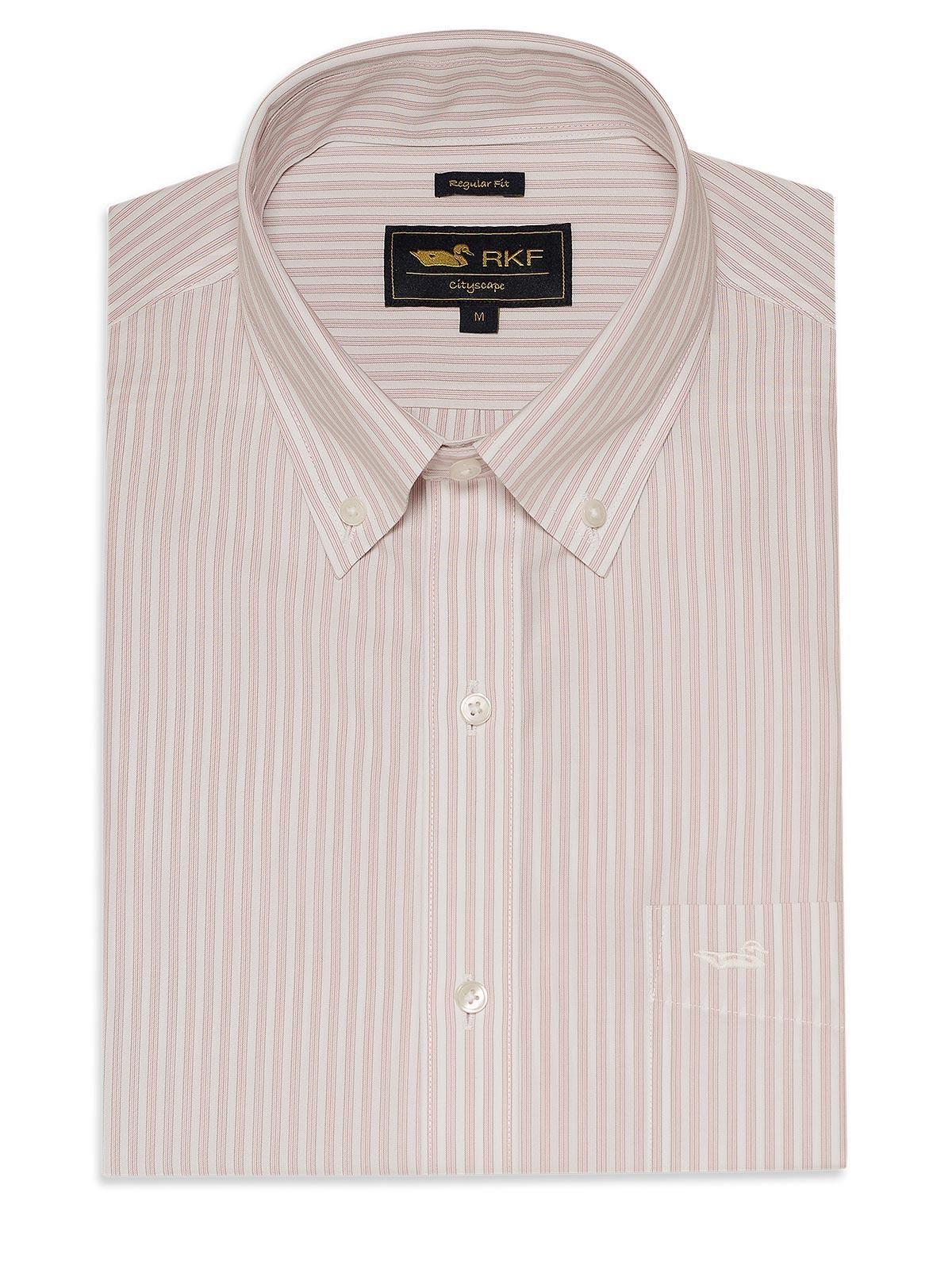 Camisa Cuello Button-Down Hombre WF Rosado-0