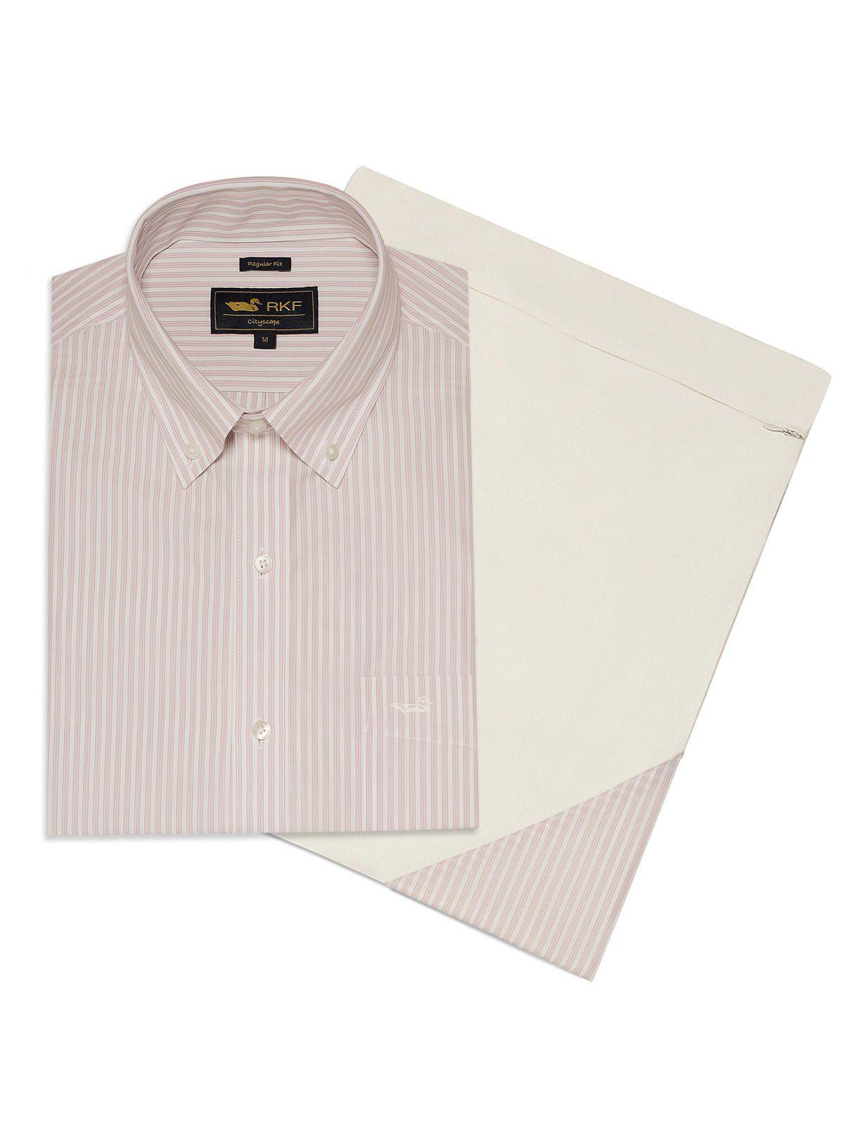 Camisa Cuello Button-Down Hombre WF Rosado-5