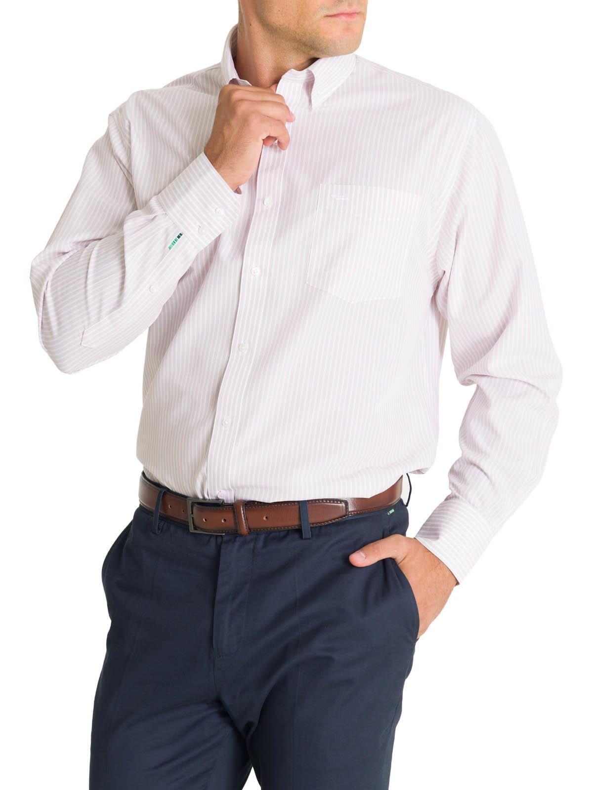 Camisa Cuello Button-Down Hombre WF Rosado-6